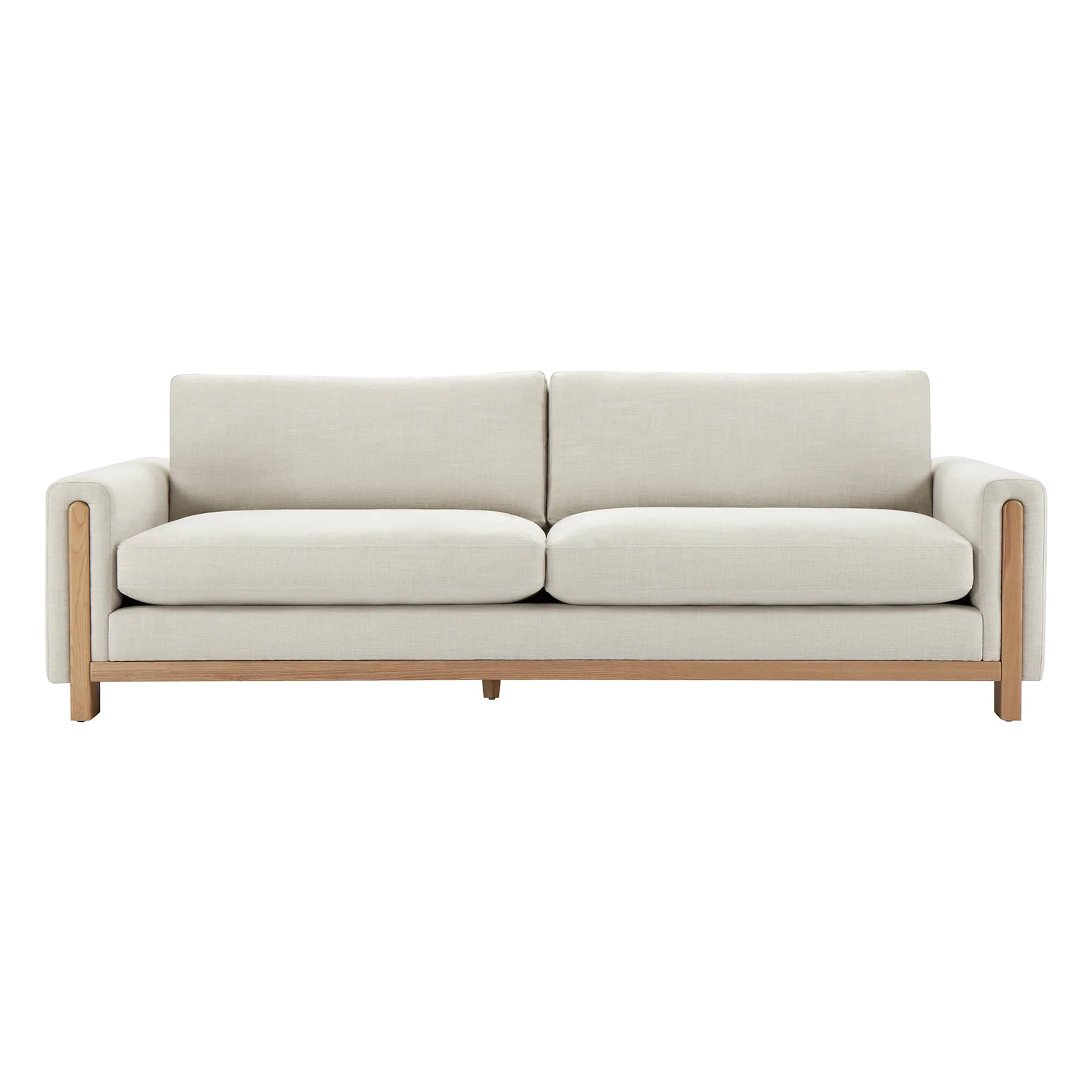 Keaton Performance Fabric 3-Seater Sofa with Ash Wood Base (99'') - Image 13