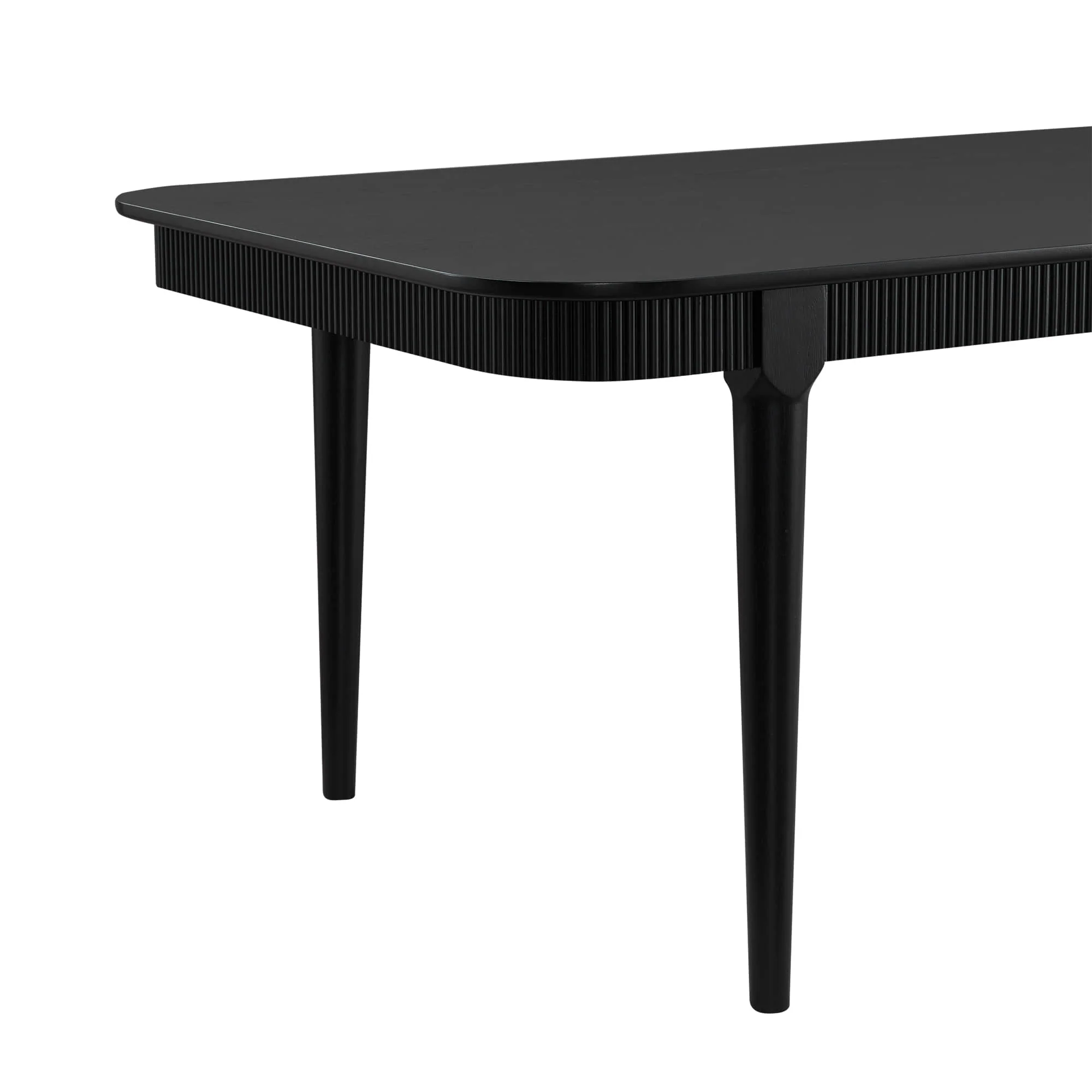 64.6" Nala Rectangular Fluted Wood Dining Table - Image 14