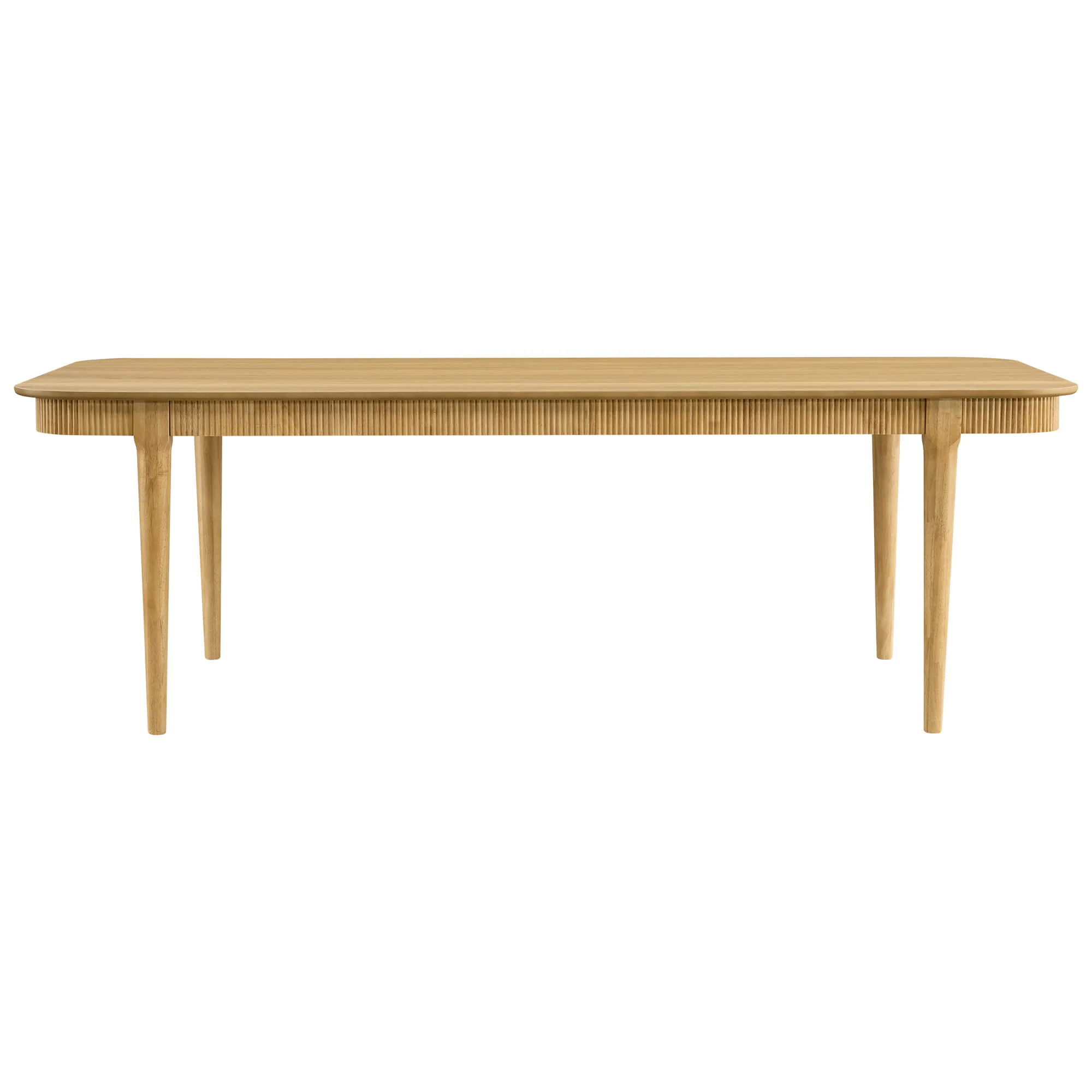64.6" Nala Rectangular Fluted Wood Dining Table - Image 16