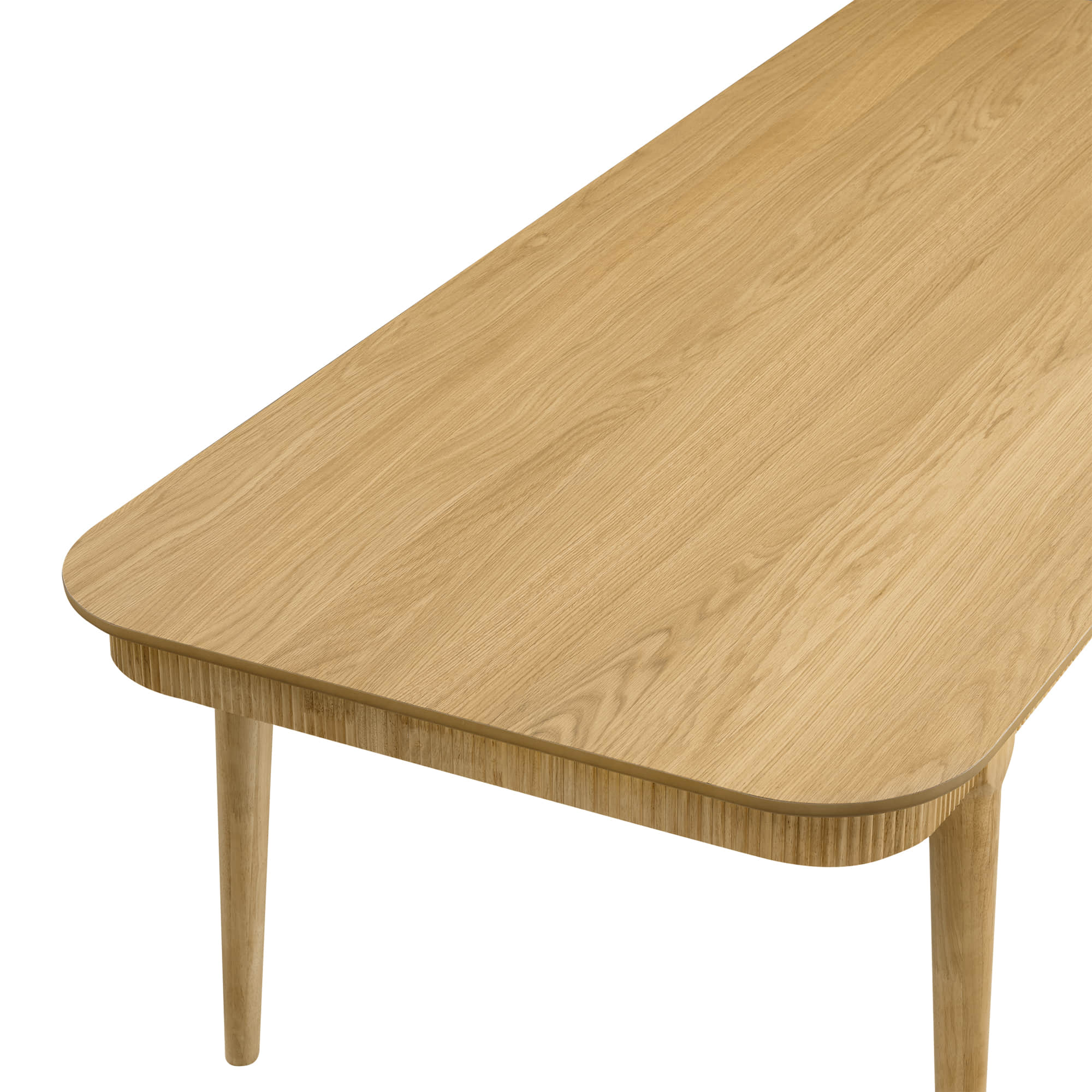 64.6" Nala Rectangular Fluted Wood Dining Table - Image 20