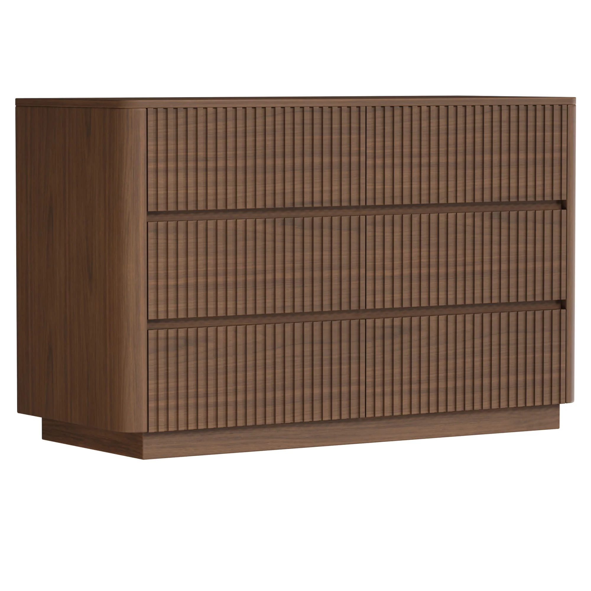 46" Coral 6-Drawer Fluted Double Dresser Sideboard - Image 7