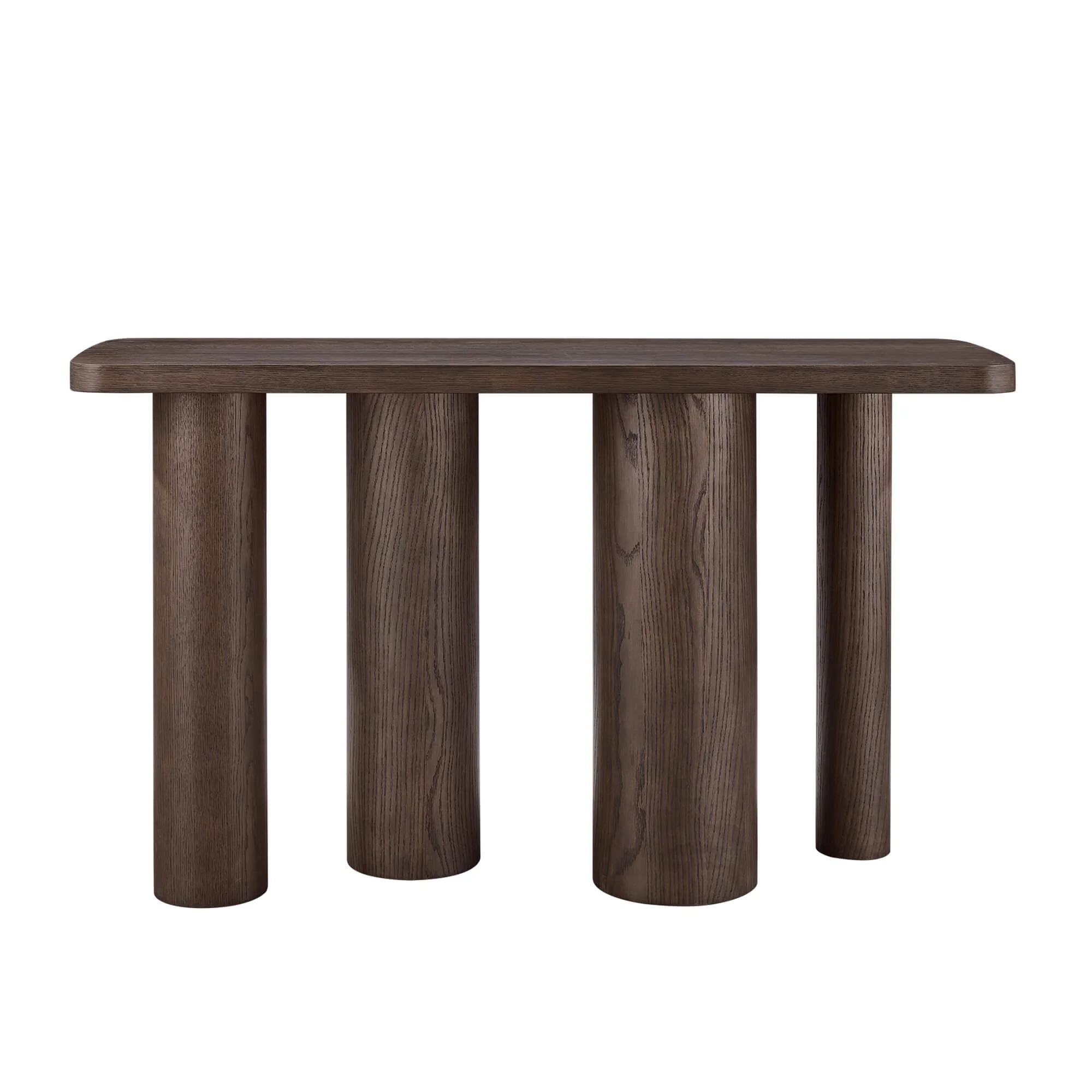 55" Eason Mid-century Oak Wood Console Table - Image 4