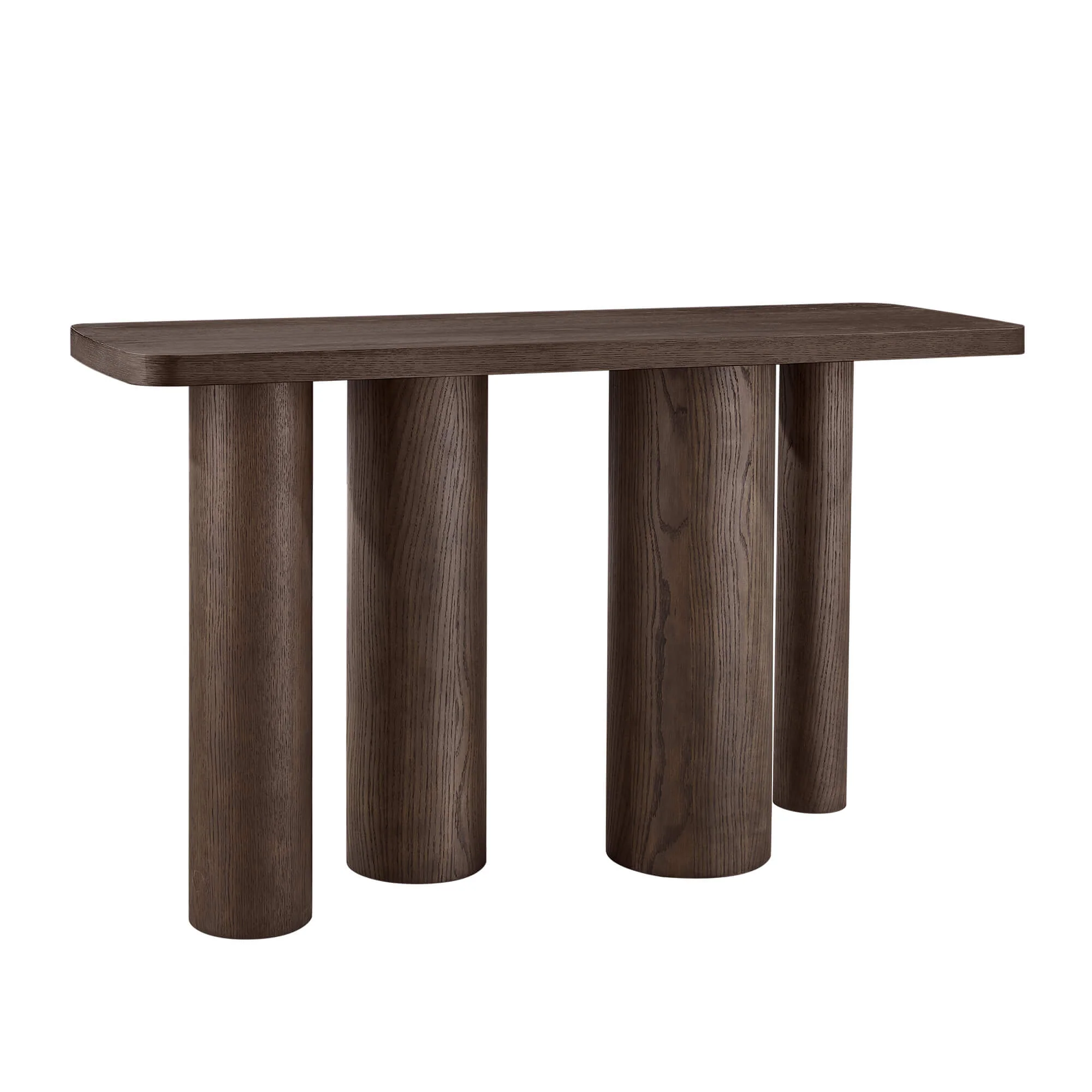 55" Eason Mid-century Oak Wood Console Table - Image 5