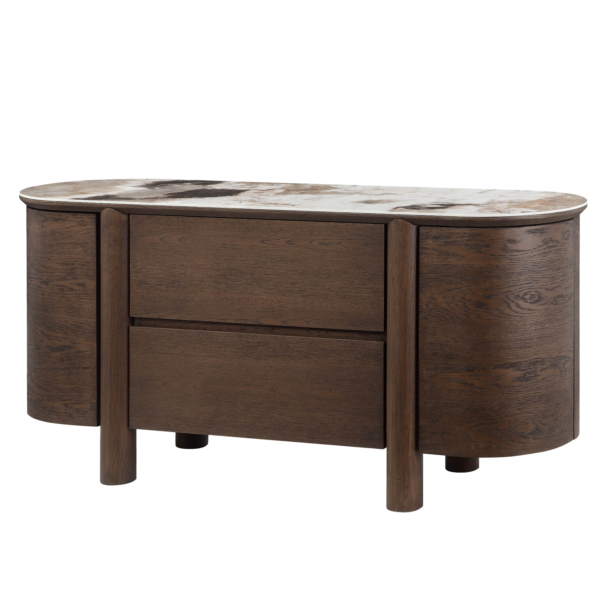 63" Barry Mid-Century Sideboard with Sintered Stone Top - Image 7