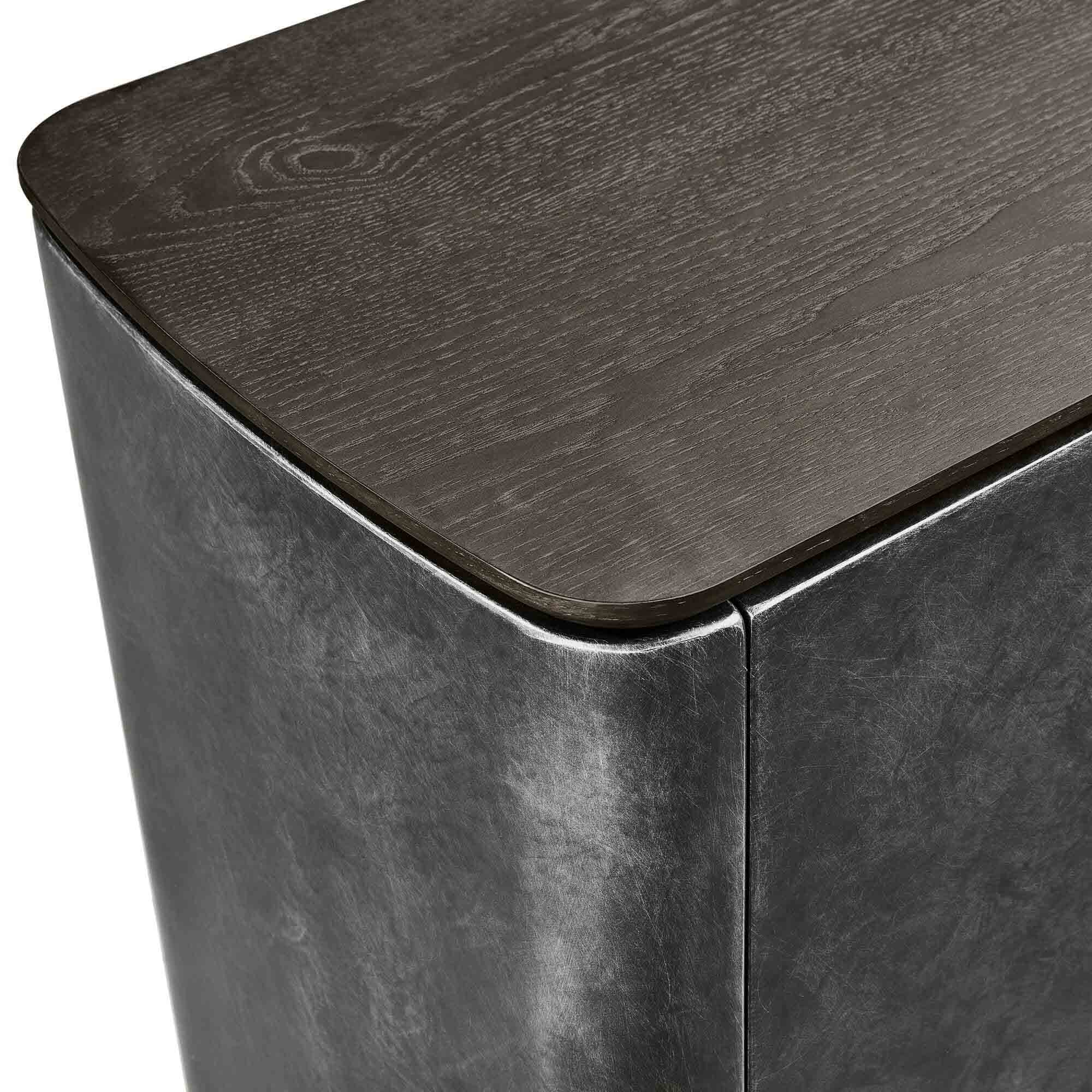 63" Samuel Scandinavian Sideboard with Metallic Lacquer Door - Image 4