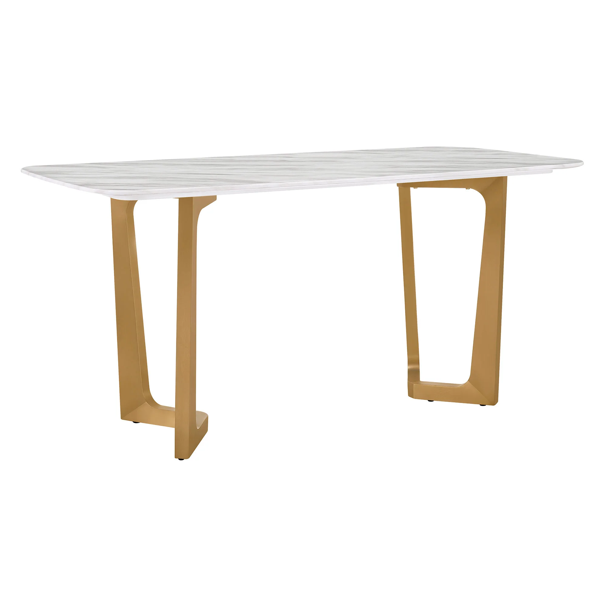 63" Teresa Marble Dining Table with U-Shaped Base - Image 4
