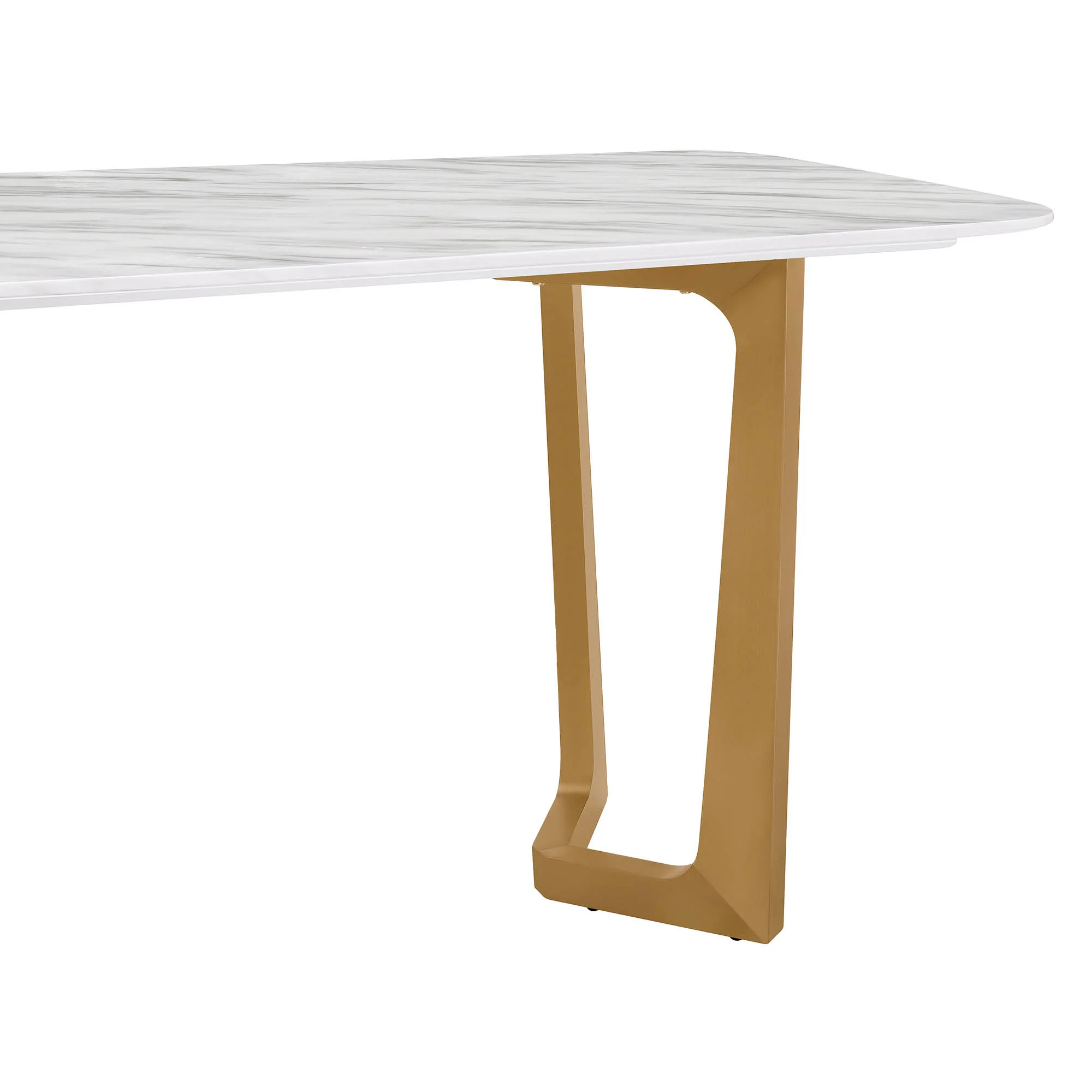 63" Teresa Marble Dining Table with U-Shaped Base - Image 7