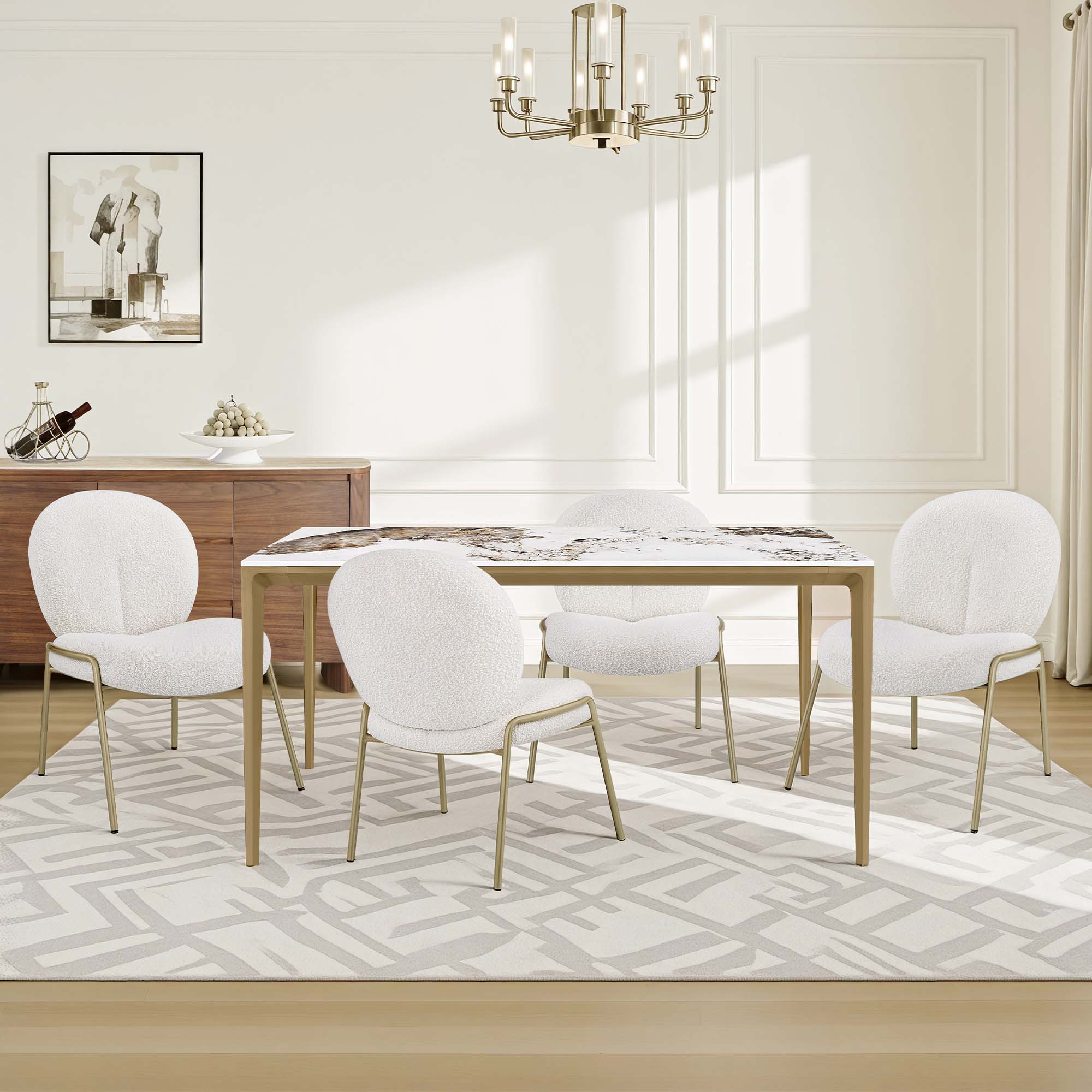 63" Teresa Rectangle Sintered Stone Dining Table - Image 3