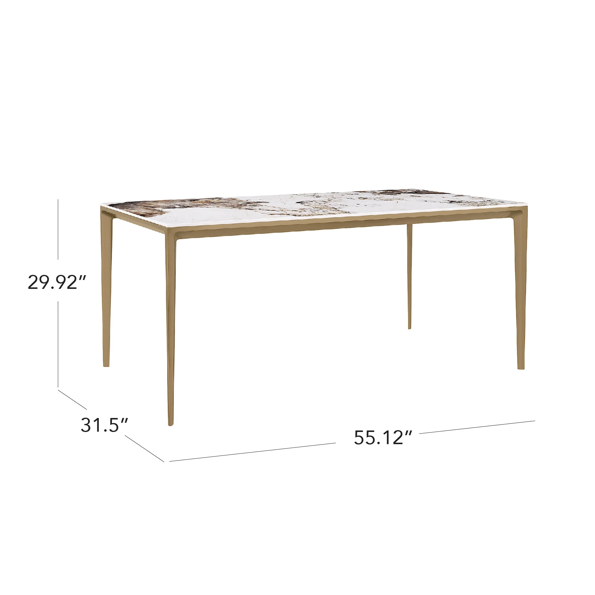 63" Teresa Rectangle Sintered Stone Dining Table - Image 8