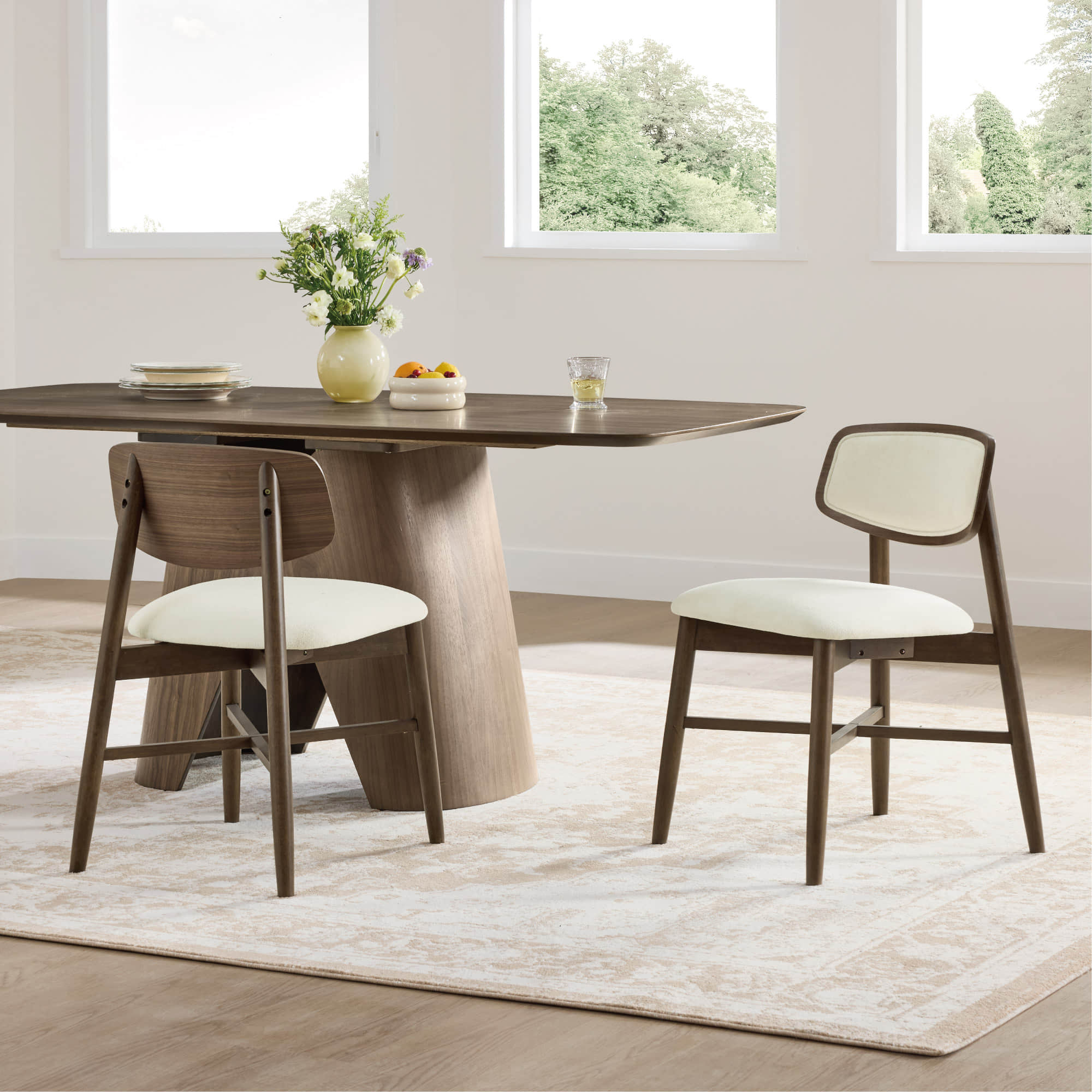 Elowen Sculptural Wood Base Dining Table - Image 24
