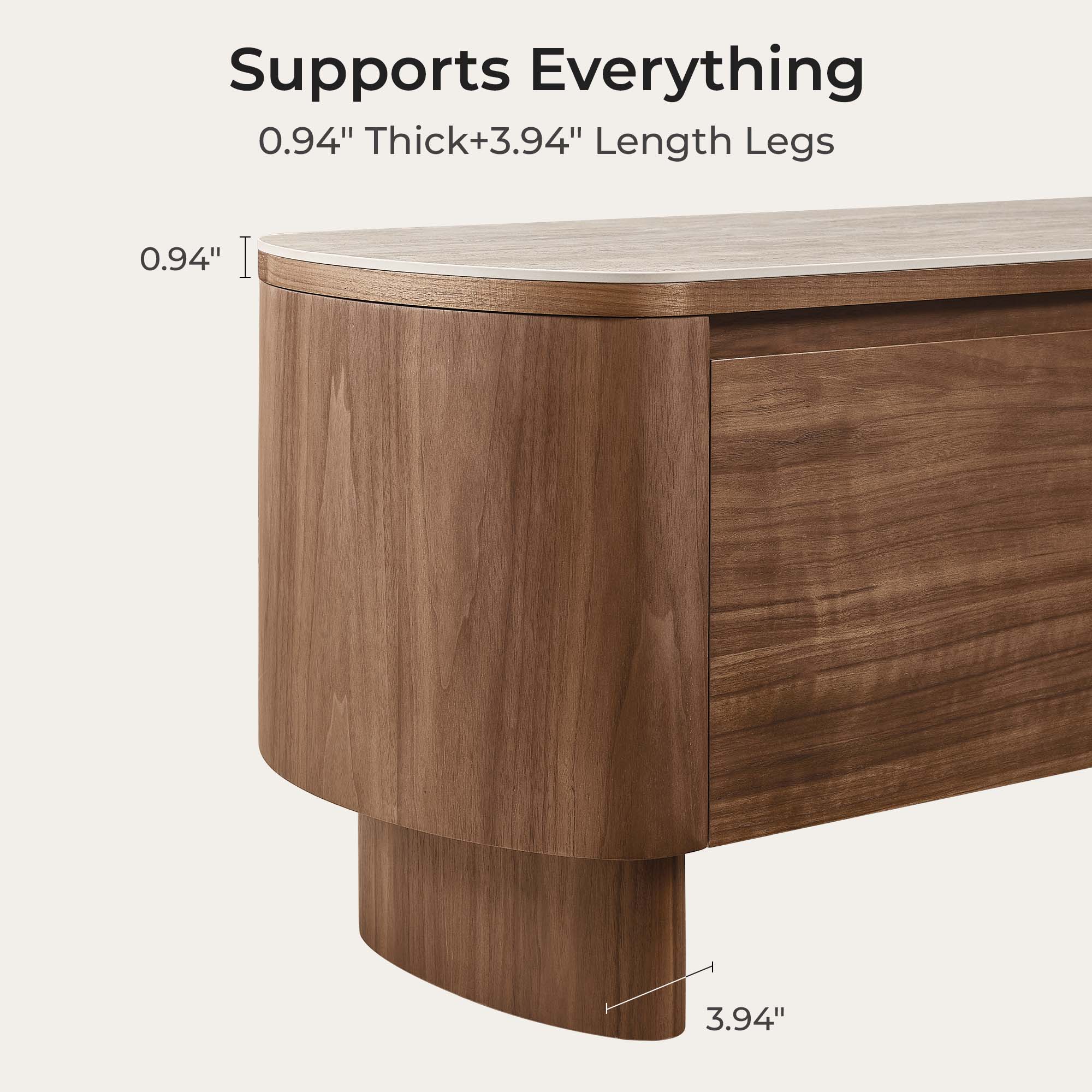 71" Chad Classic Open Shelf Functional TV Stand with Travertine - Image 8