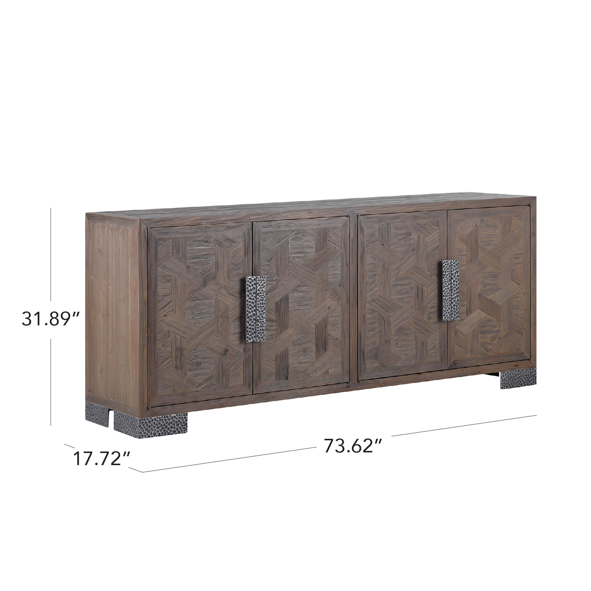 71'' Megan Reclaimed Fir Sideboard with Metal Handles - Image 13