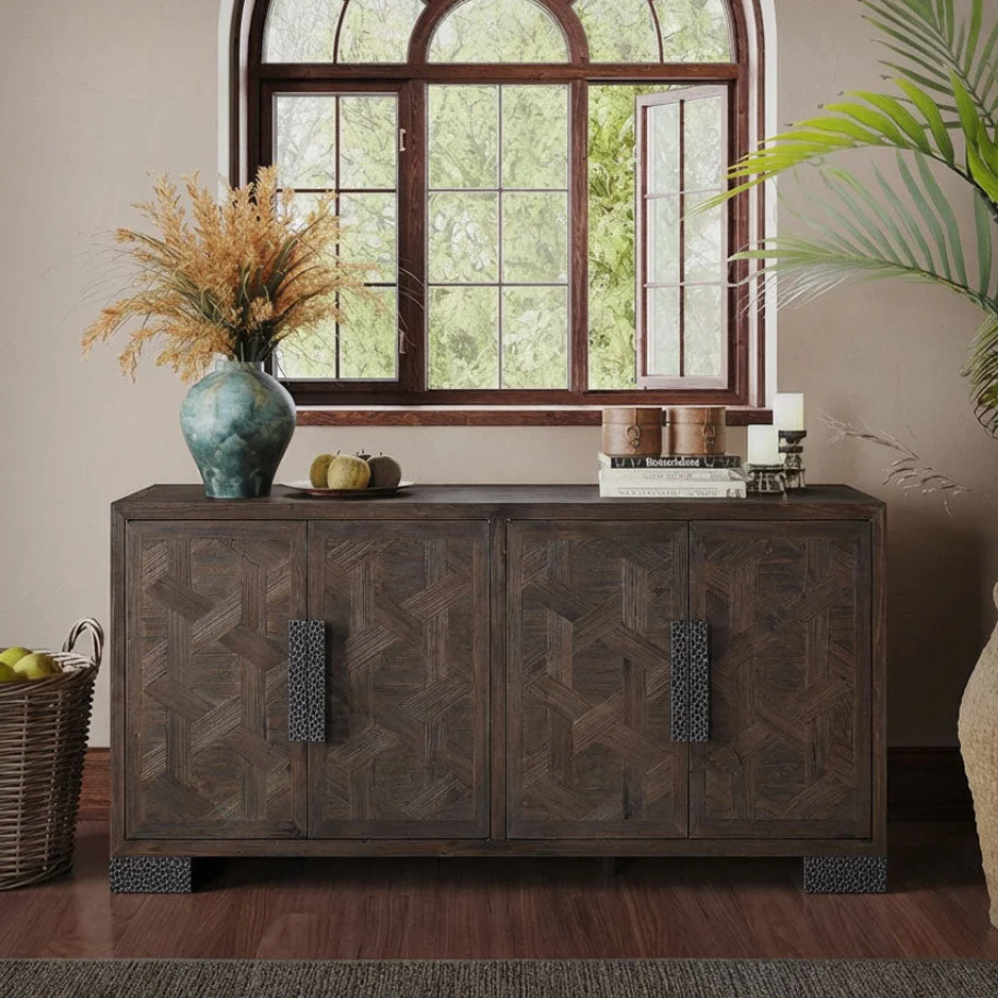 71'' Megan Reclaimed Fir Sideboard with Metal Handles - Image 4