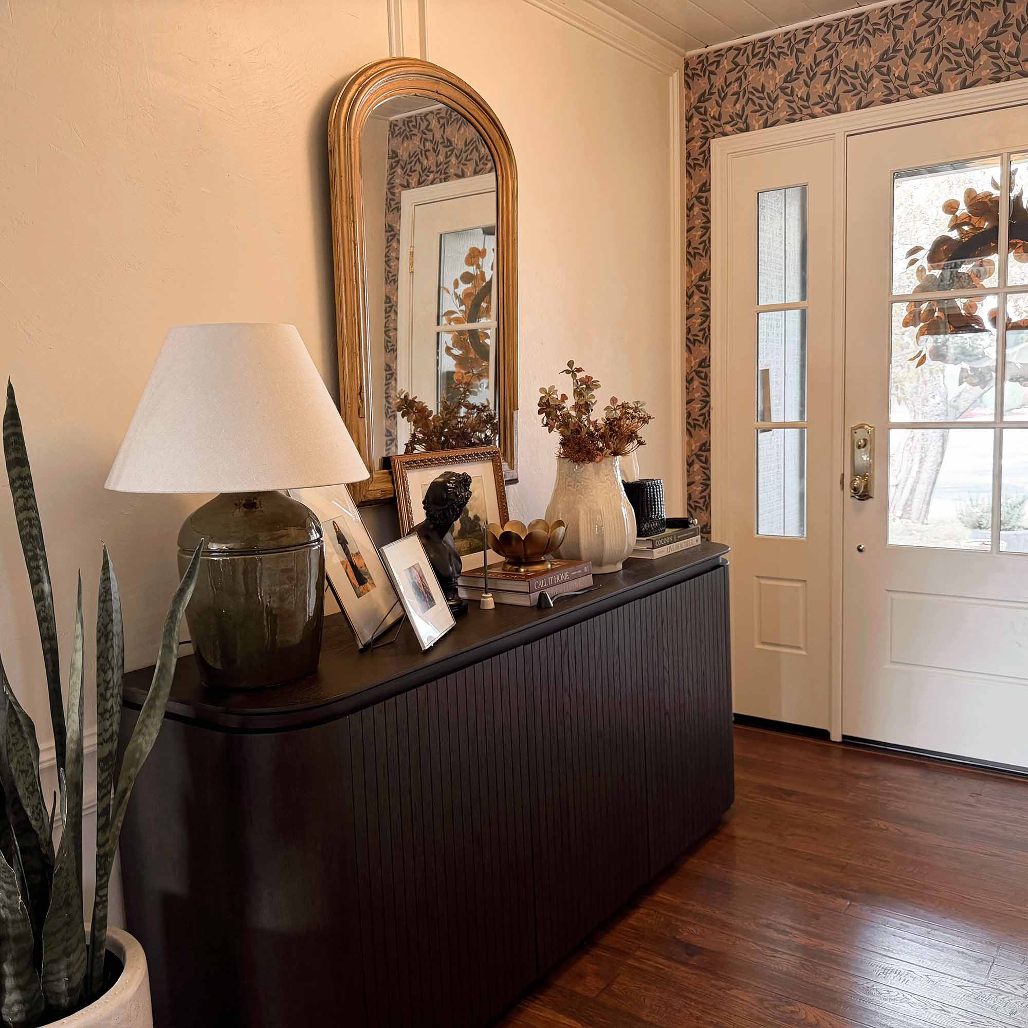 71" Moore Rounded Corner Sideboard Buffet with Doors - Image 3