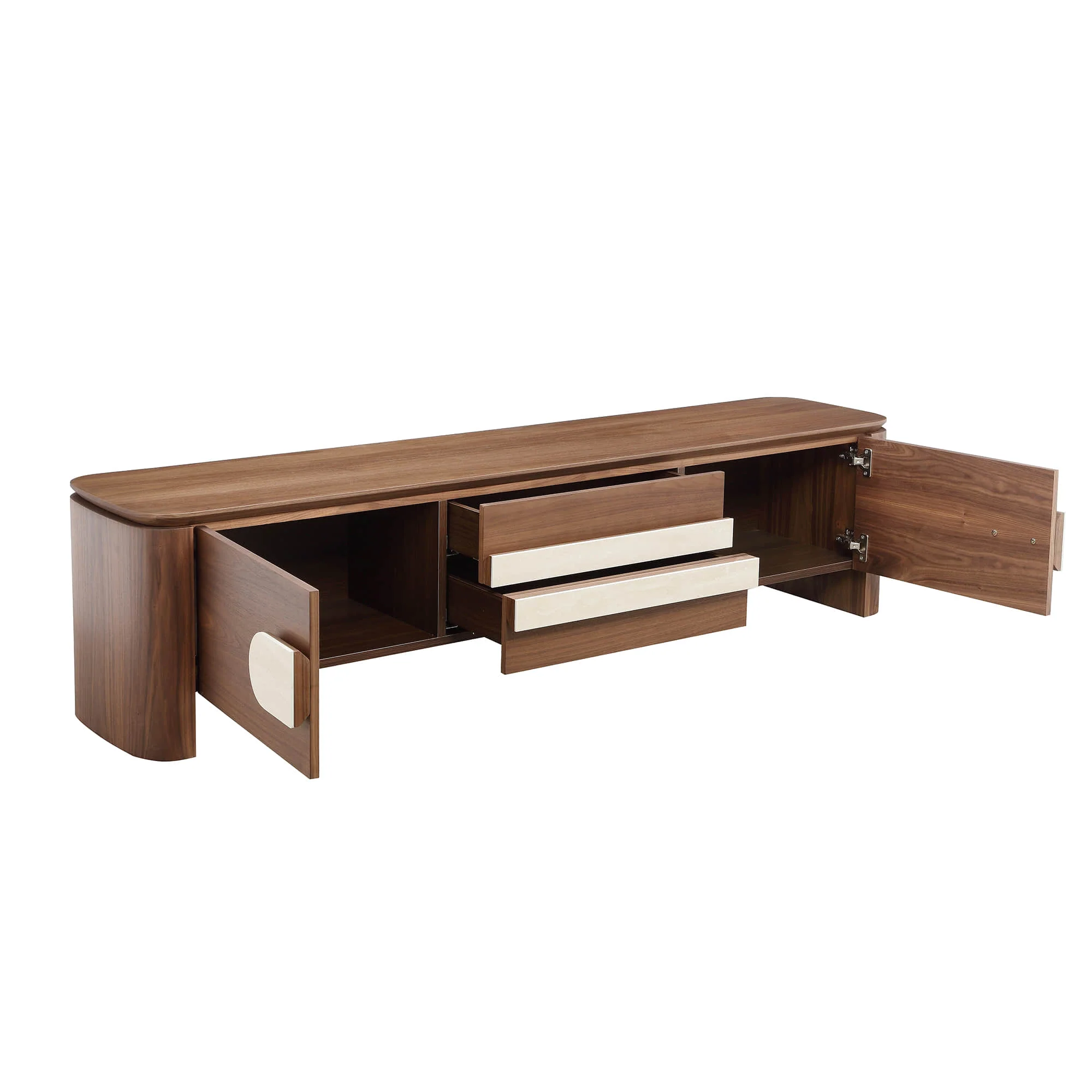 71" Otis Modern Wood Stylish Handles TV Stand - Image 11