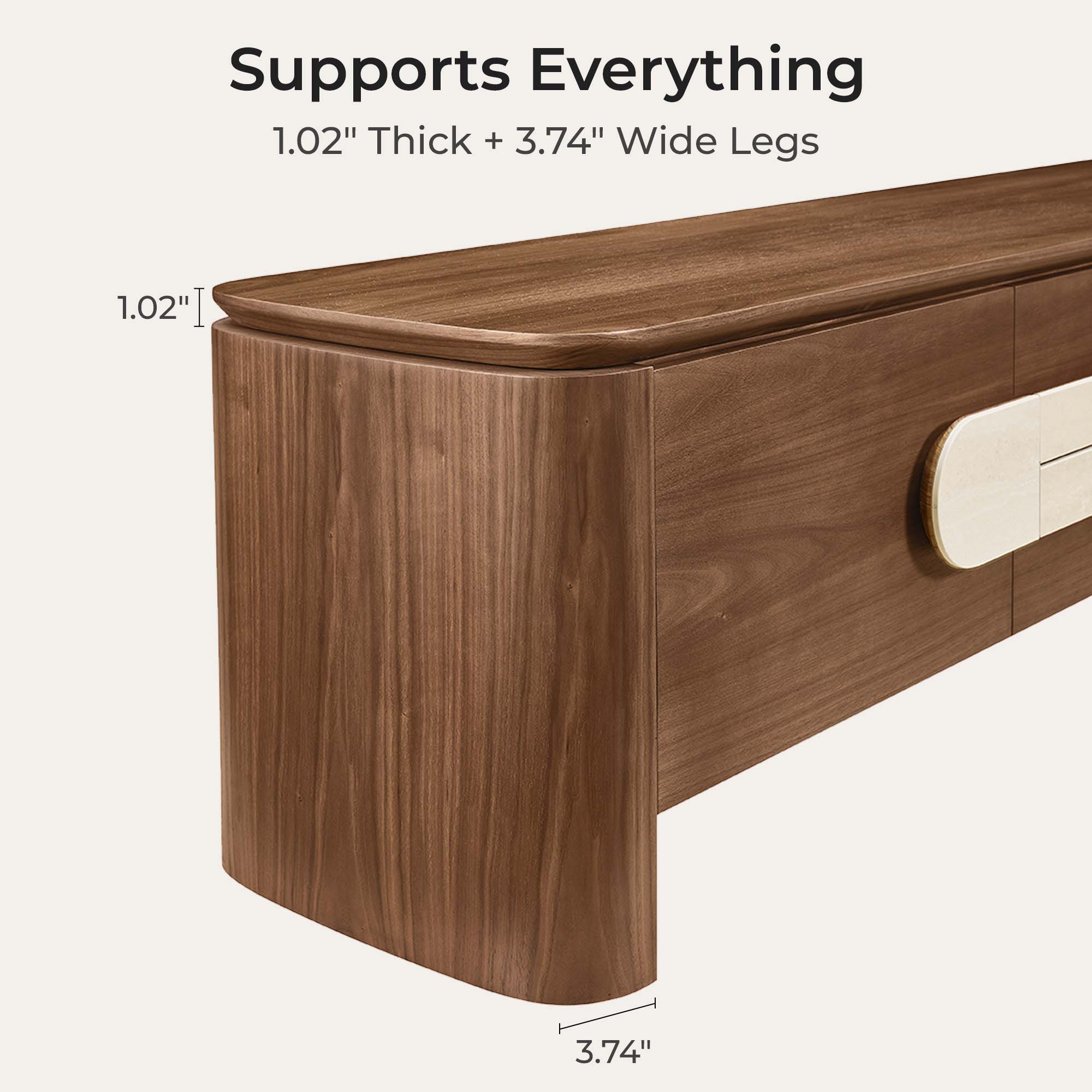 71" Otis Modern Wood Stylish Handles TV Stand - Image 5