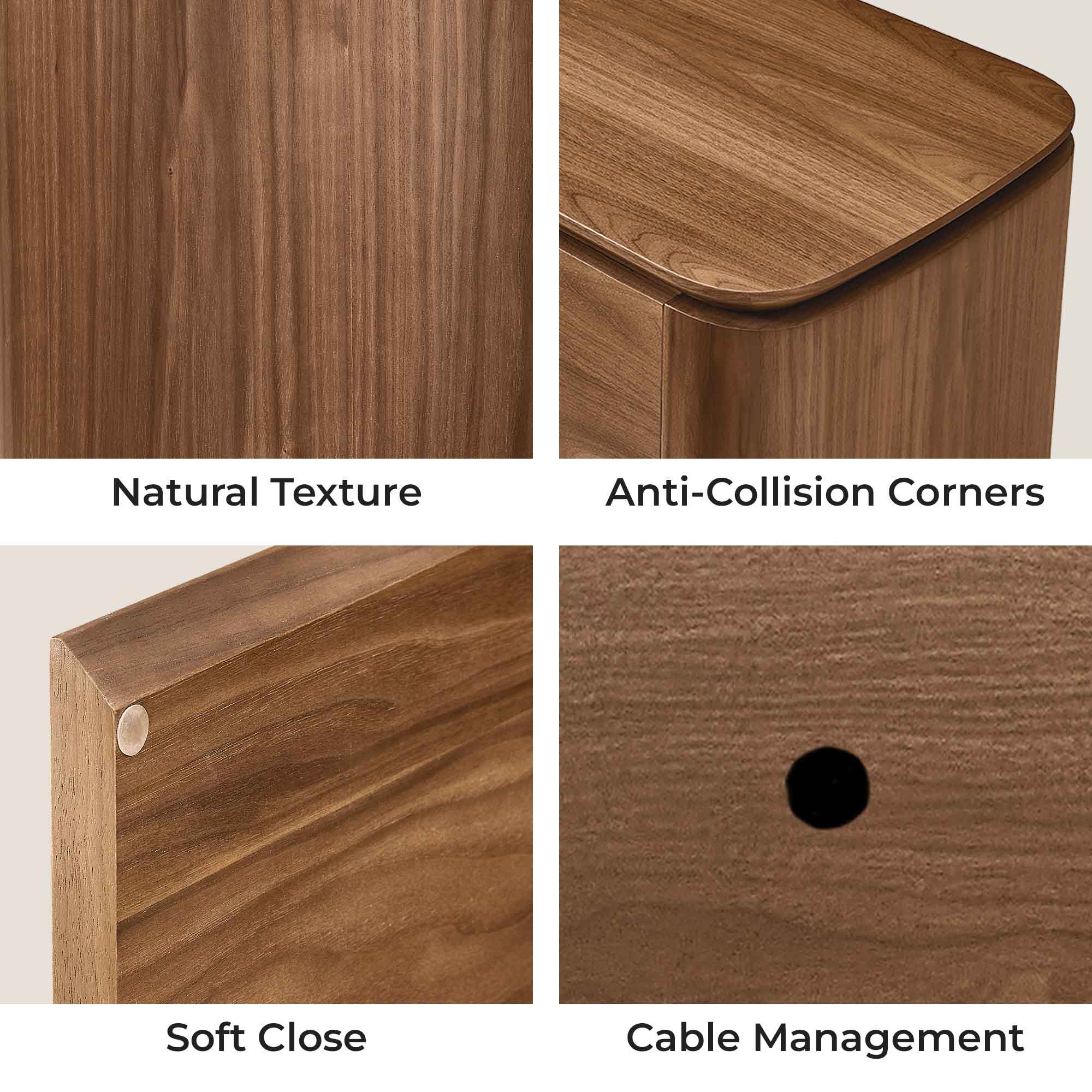 71" Otis Modern Wood Stylish Handles TV Stand - Image 7