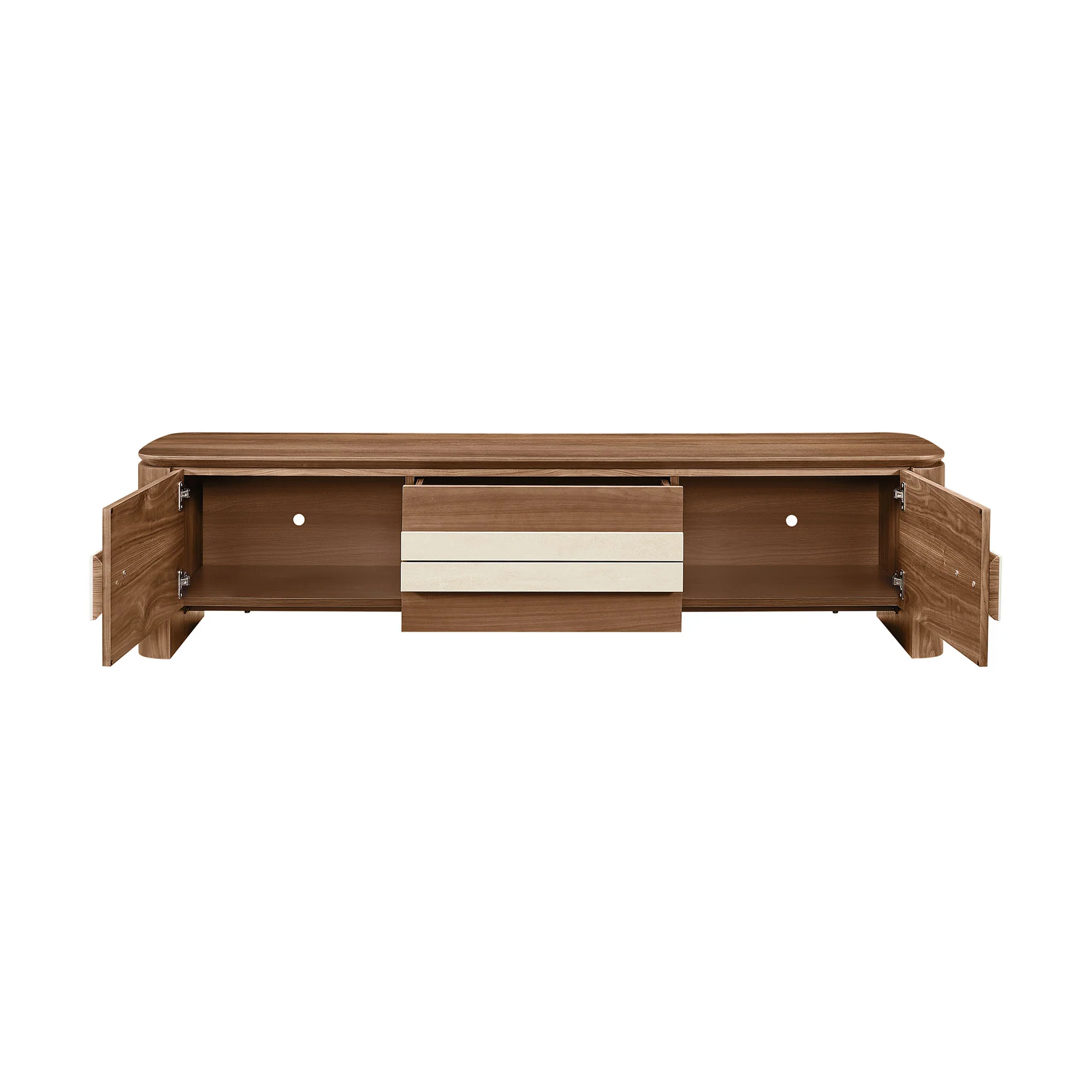 71" Otis Modern Wood Stylish Handles TV Stand - Image 9