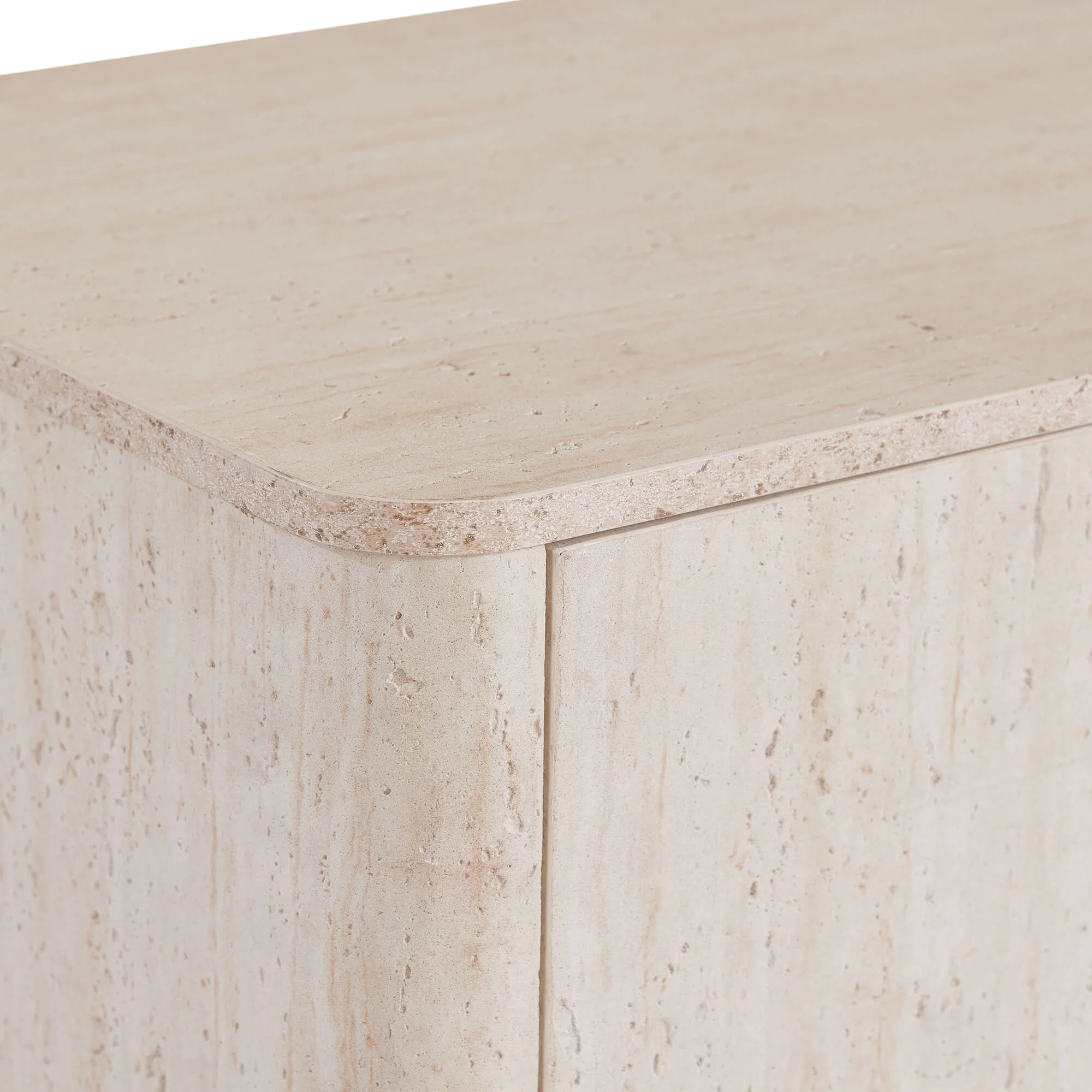 79" Aaron Travertine Electric Fireplace TV Stand - Image 7