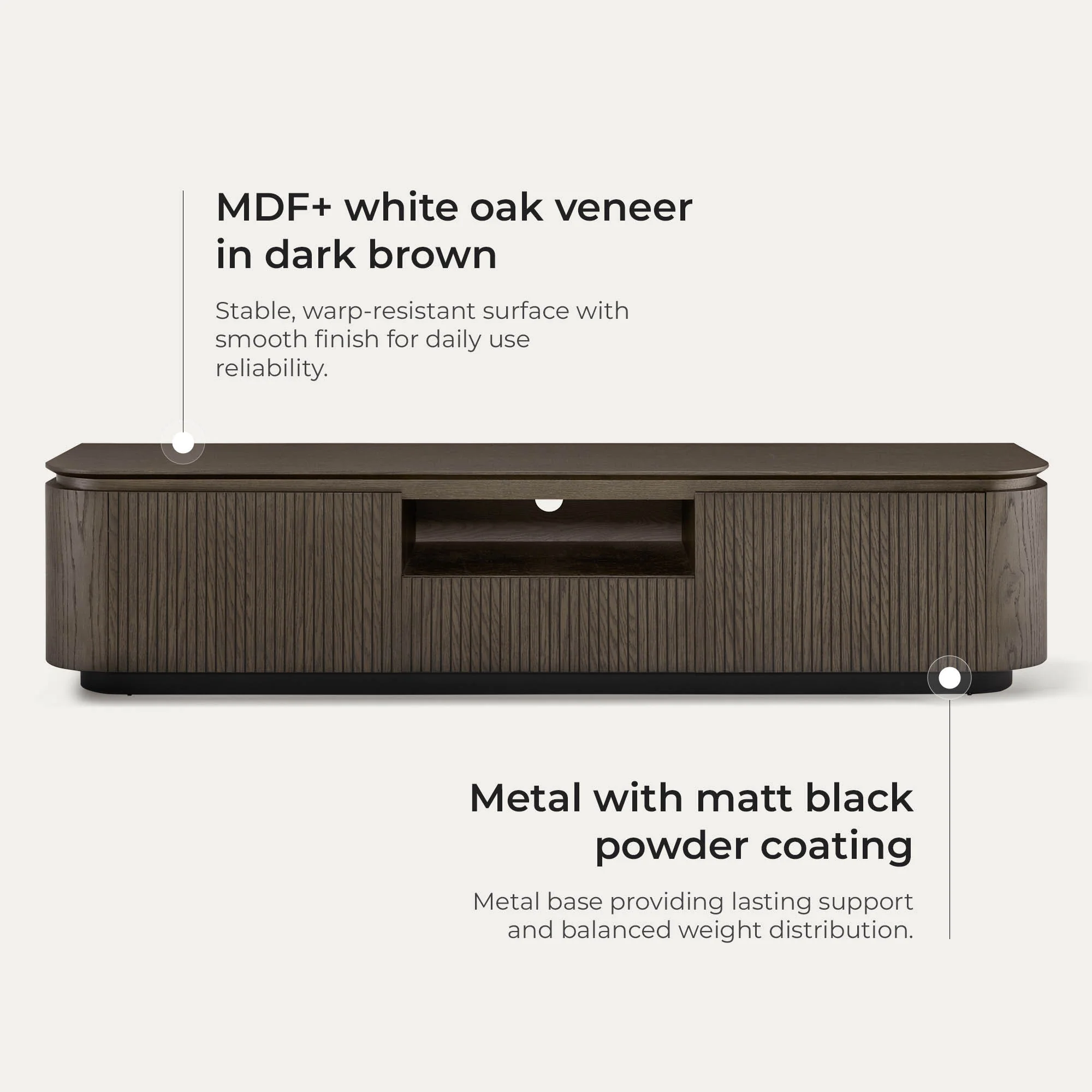 79" Moore Modern Wood TV Stand with Drawer - Image 16