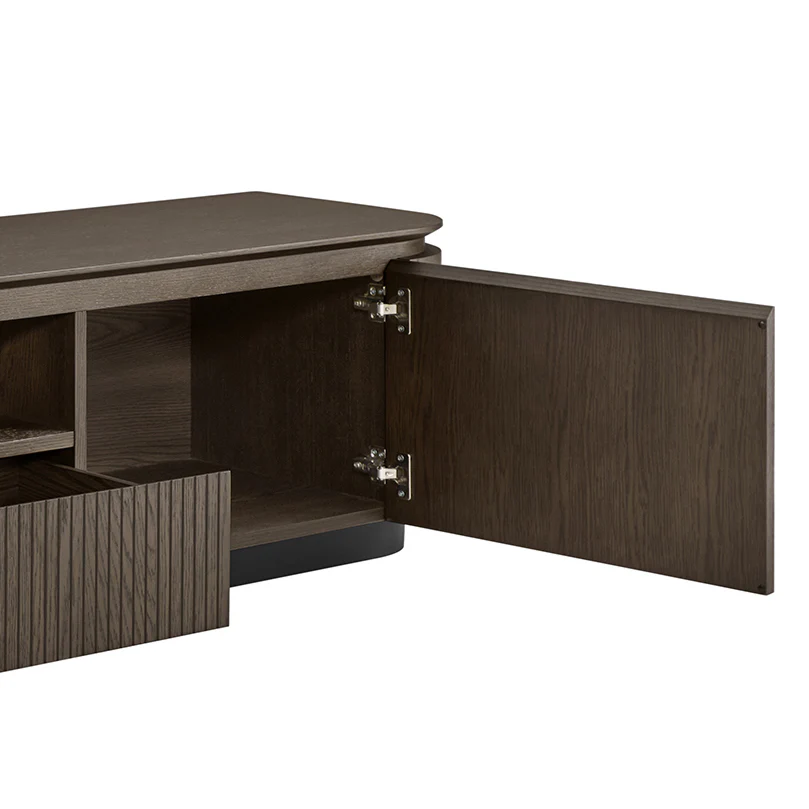 79" Moore Modern Wood TV Stand with Drawer - Image 5