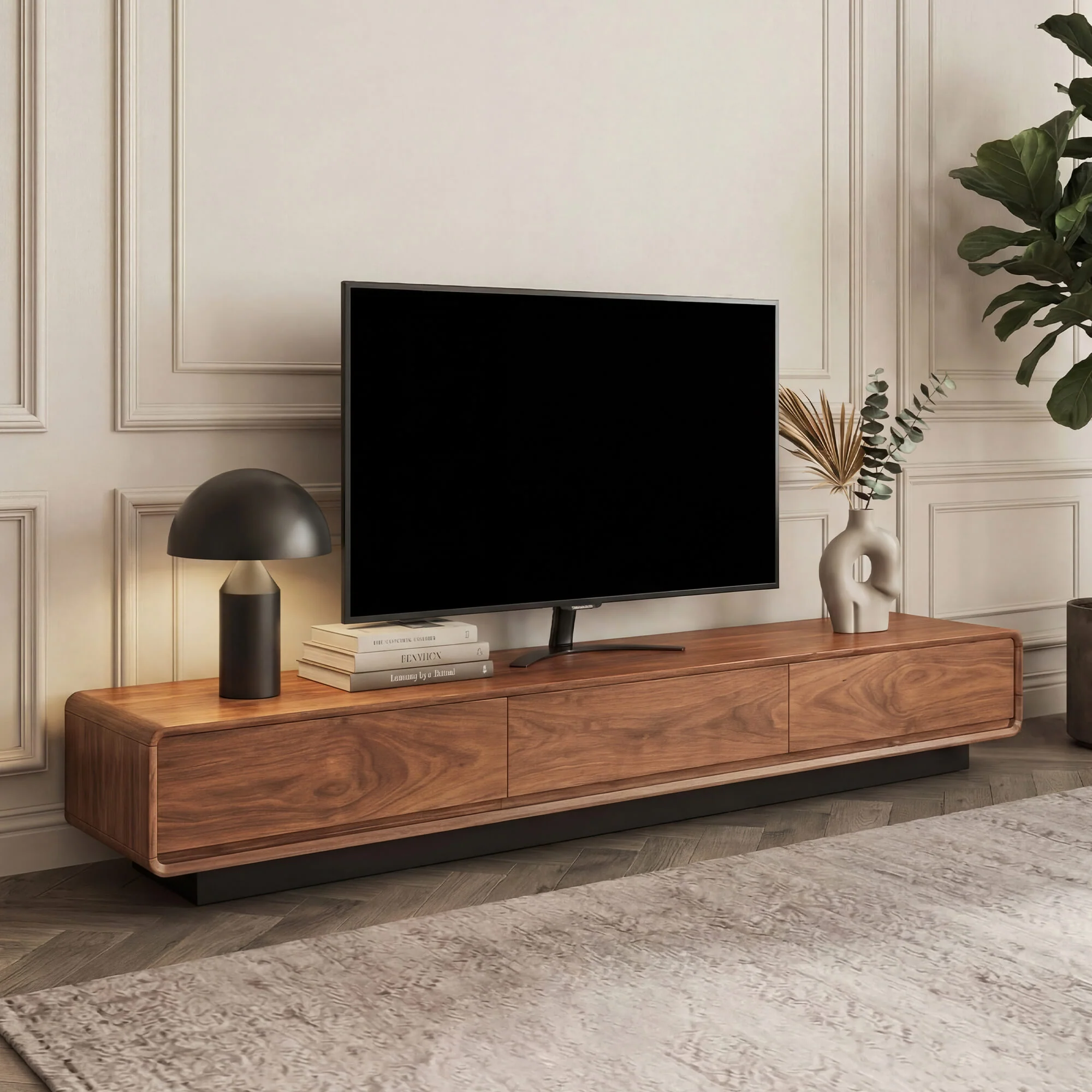 79" Vanessa Large-Capacity Solid Wood TV Media Console - Image 3