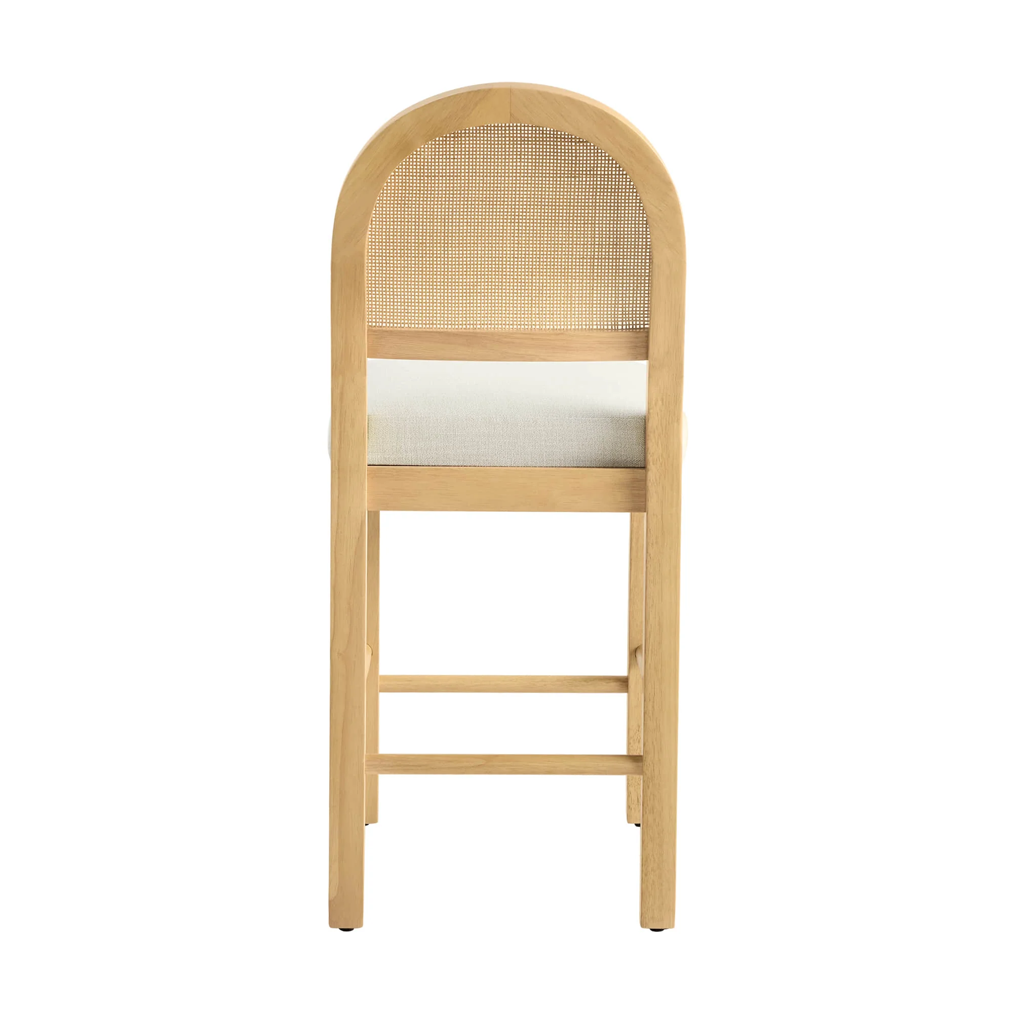 Abigail Rattan Curved Counter Stool with Performance Fabric - Image 17