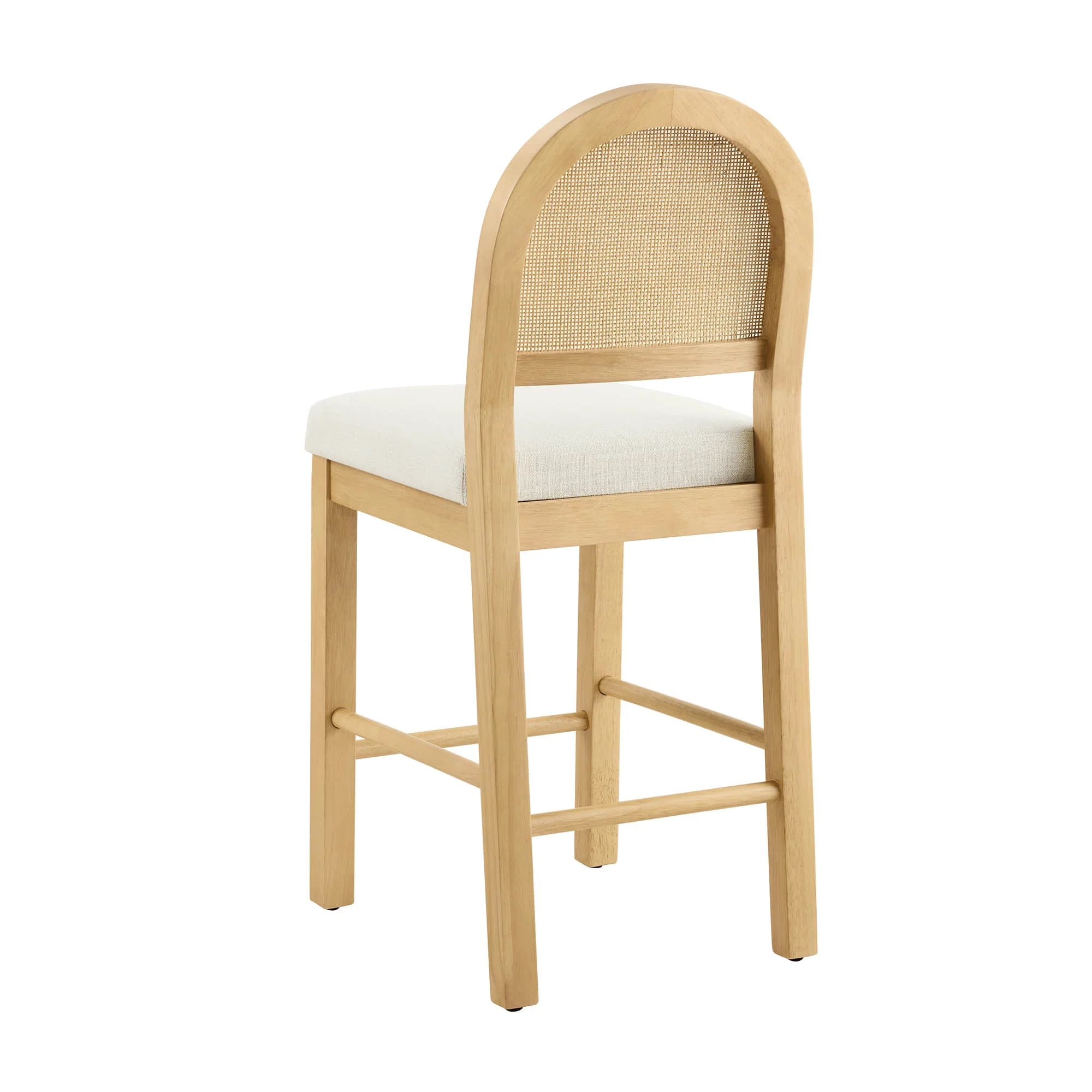 Abigail Rattan Curved Counter Stool with Performance Fabric - Image 19