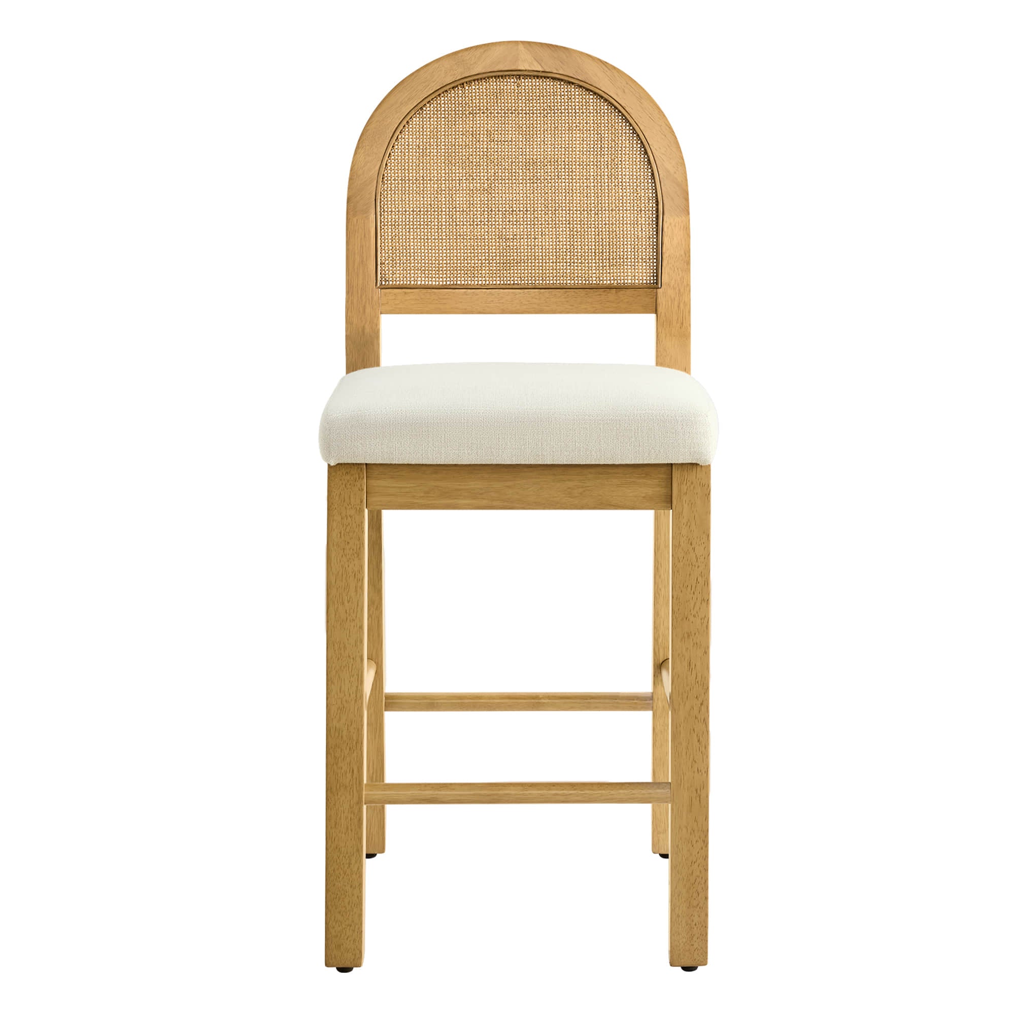 Abigail Rattan Curved Counter Stool with Performance Fabric - Image 24