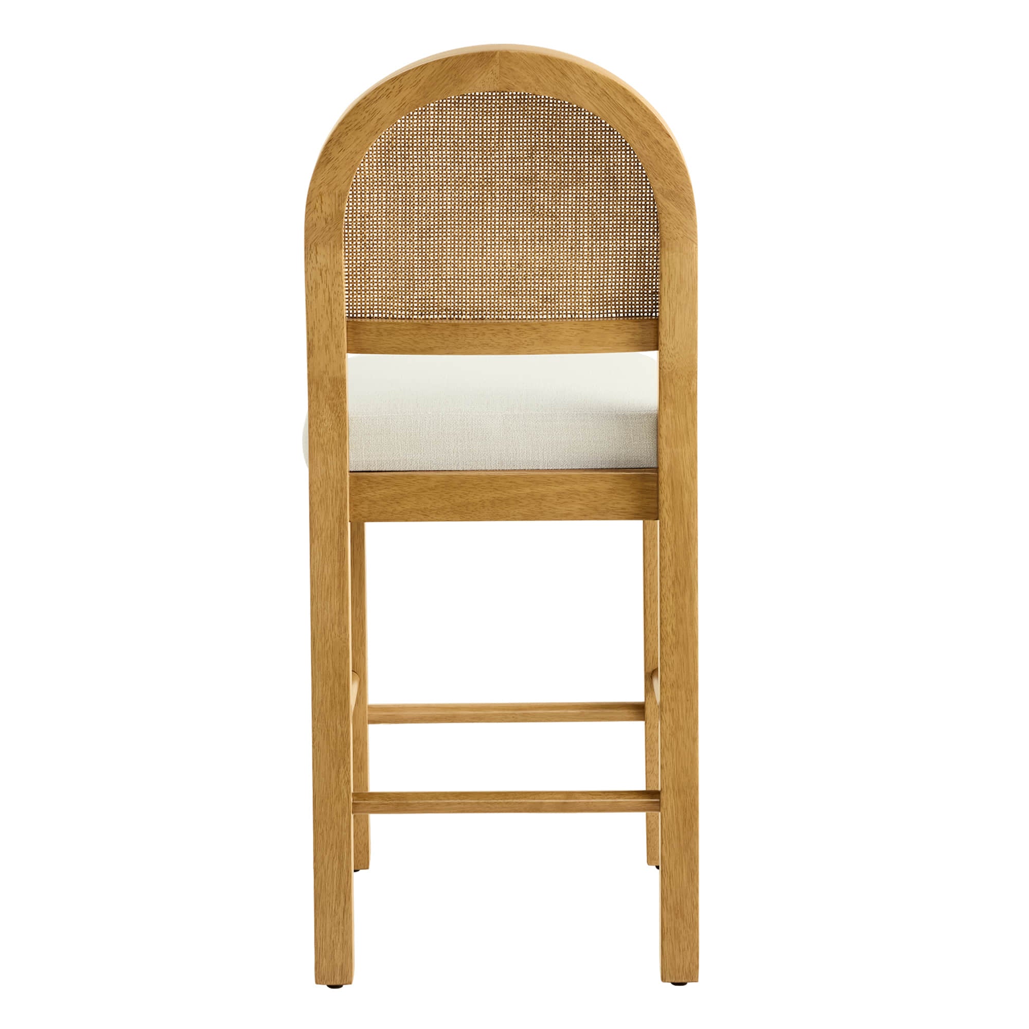 Abigail Rattan Curved Counter Stool with Performance Fabric - Image 28