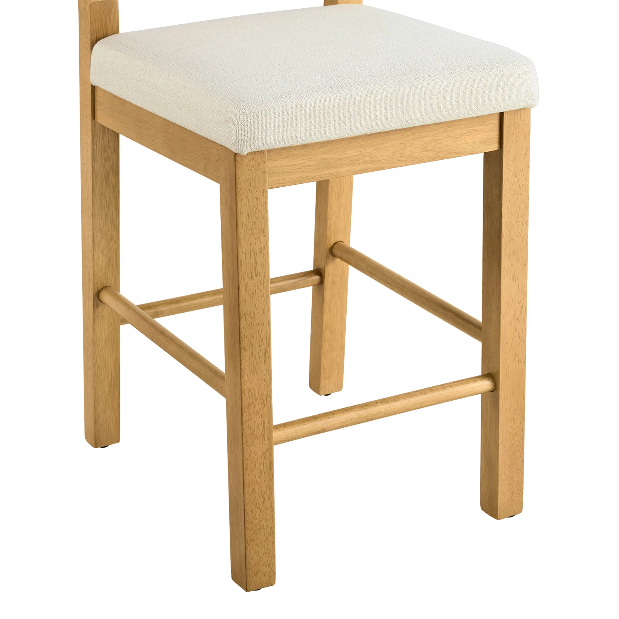 Abigail Rattan Curved Counter Stool with Performance Fabric - Image 32