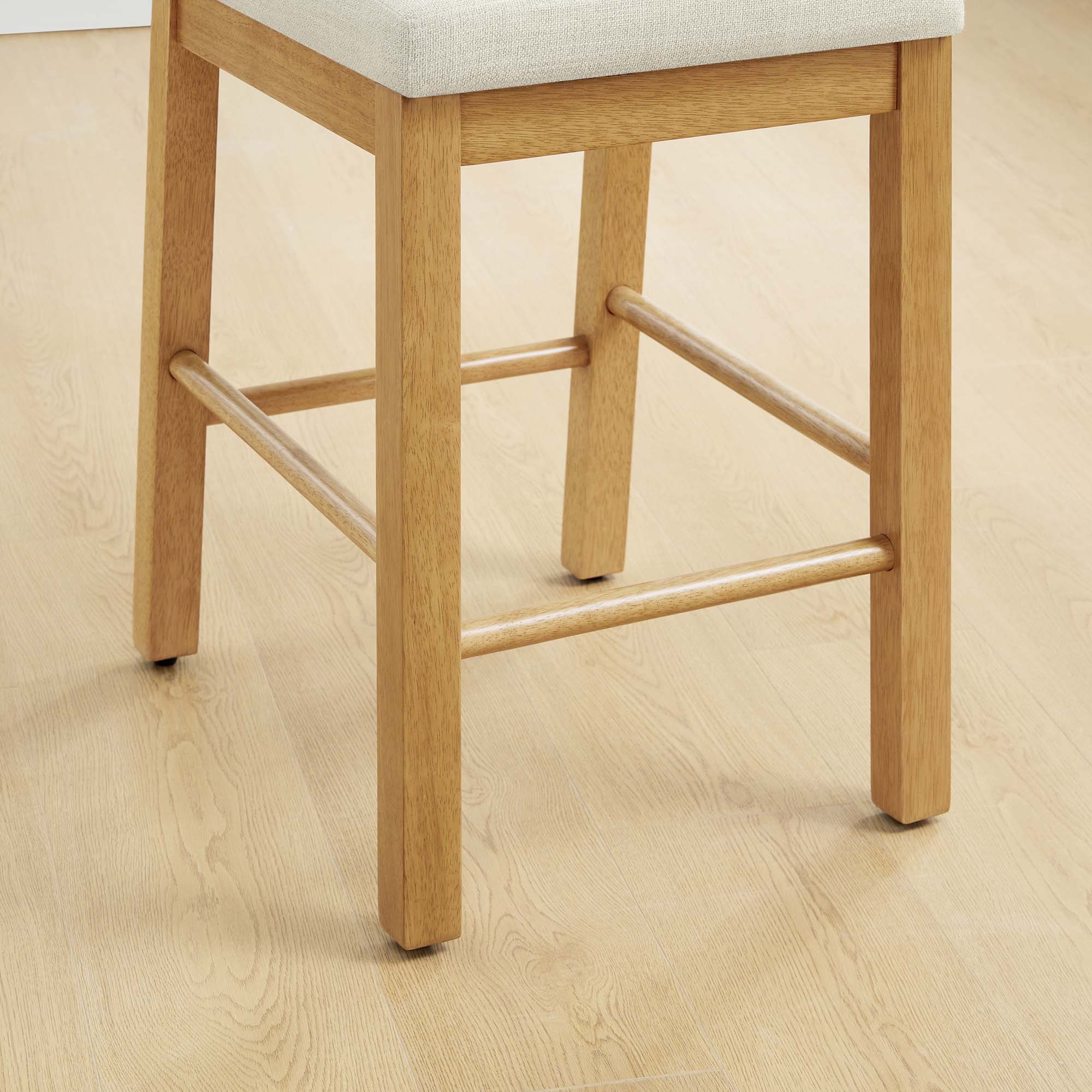 Abigail Rattan Curved Counter Stool with Performance Fabric - Image 8