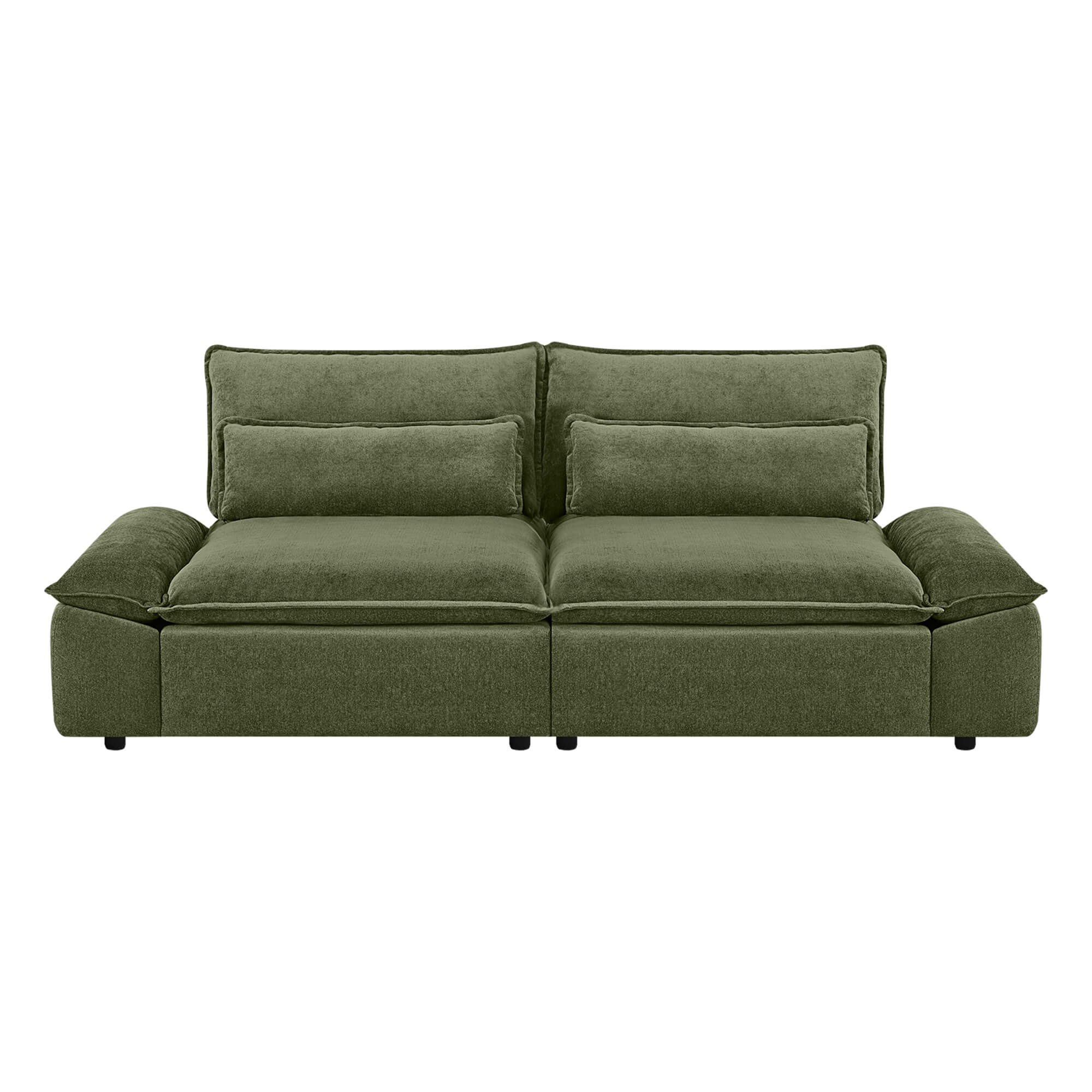Ace Minimalist Chenille Adjustable Backrest 2-Seater Sofa with Storage Armrest - Image 14