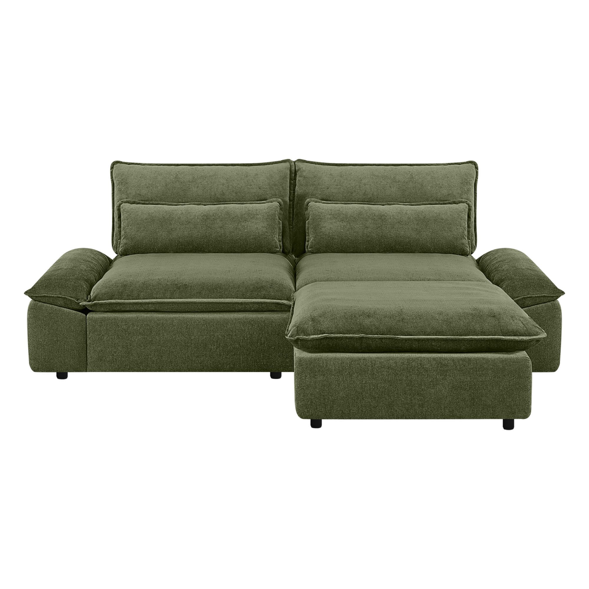 Ace Minimalist Chenille Adjustable Backrest 3-Seater Modular Sofa with Storage Armrest - Image 21