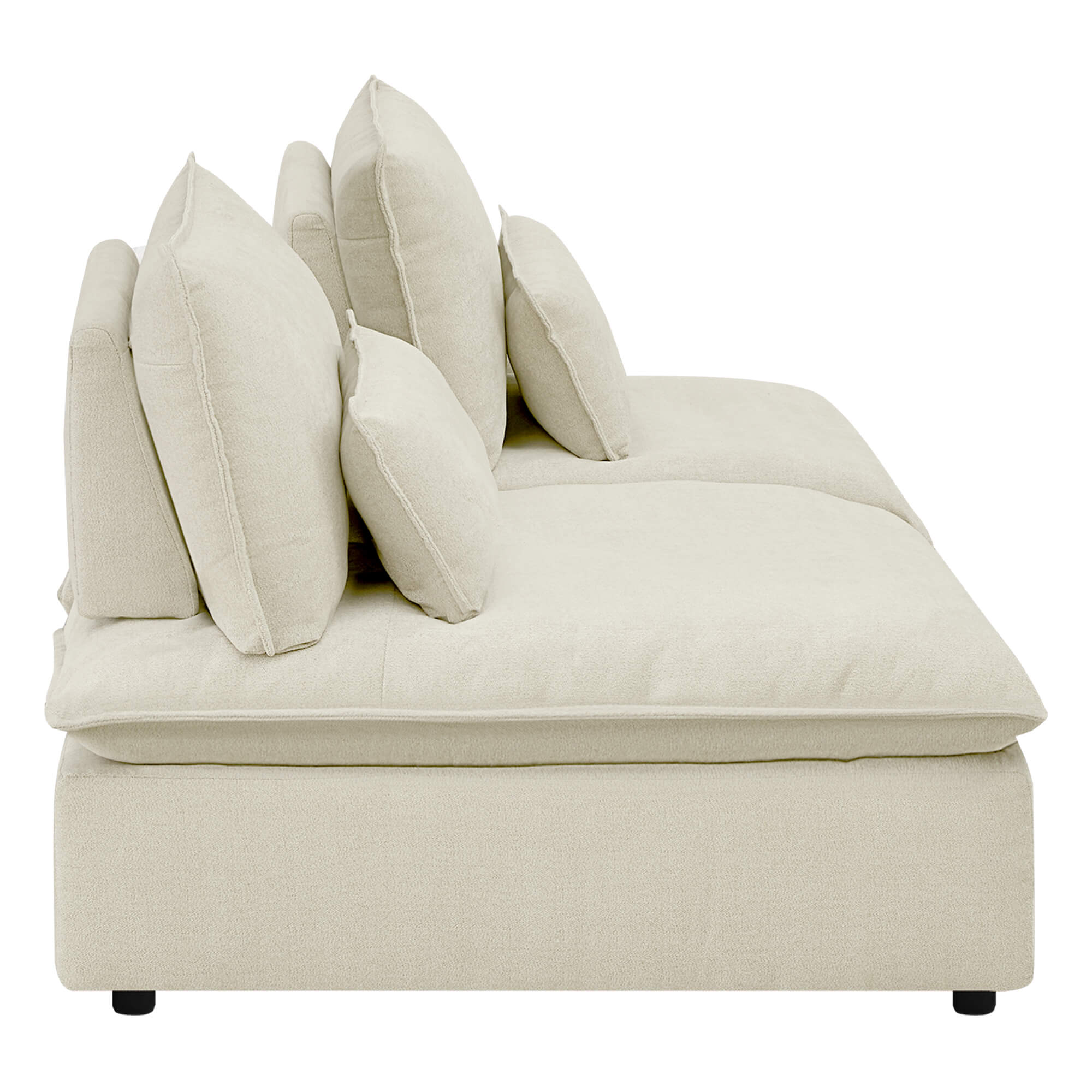 Ace Minimalist Chenille Adjustable Backrest 3-Seater Modular Sofa with Storage Armrest - Image 39