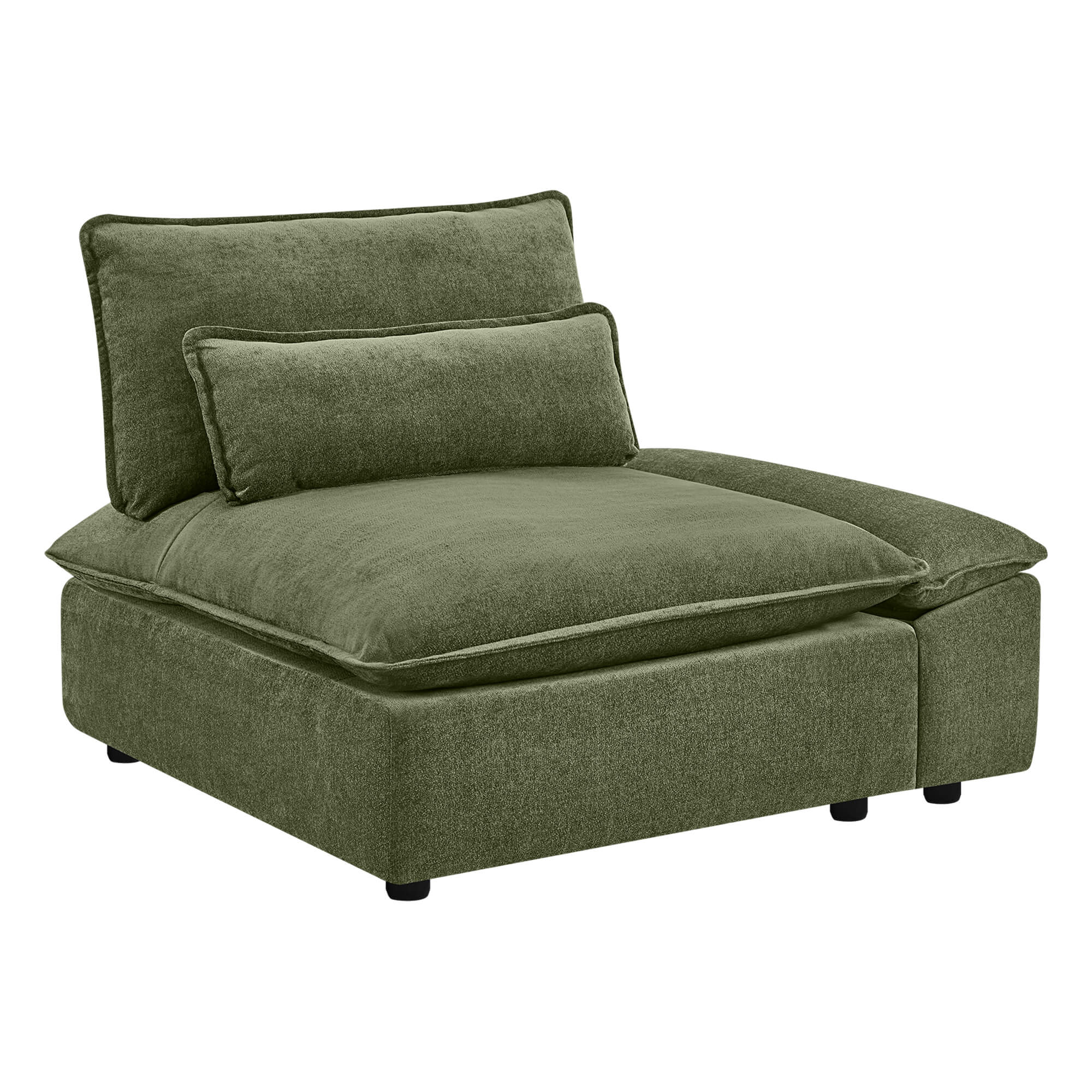 Ace Minimalist Chenille Adjustable Backrest 3-Seater Modular Sofa with Storage Armrest - Image 4