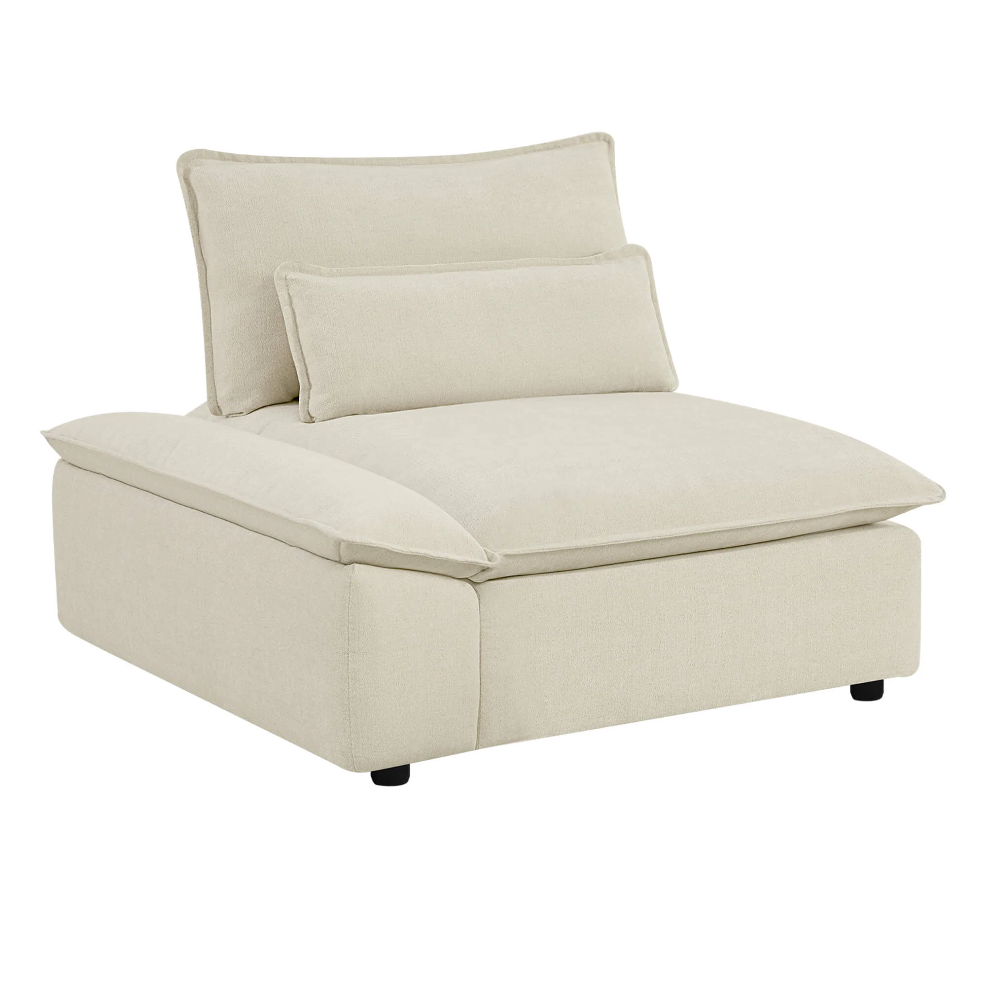 Ace Minimalist Chenille Adjustable Backrest 3-Seater Modular Sofa with Storage Armrest - Image 43