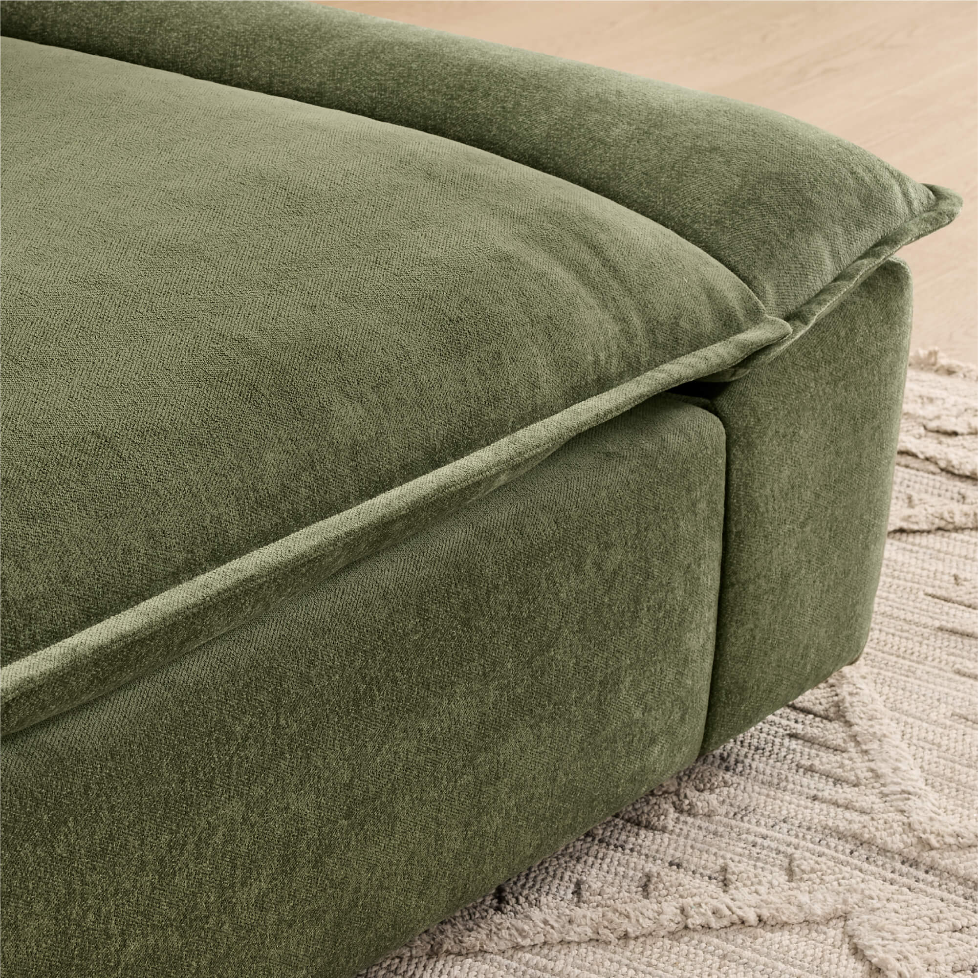 Ace Minimalist Chenille Adjustable Backrest 6-Seater Modular Sofa with Storage Armrest - Image 11