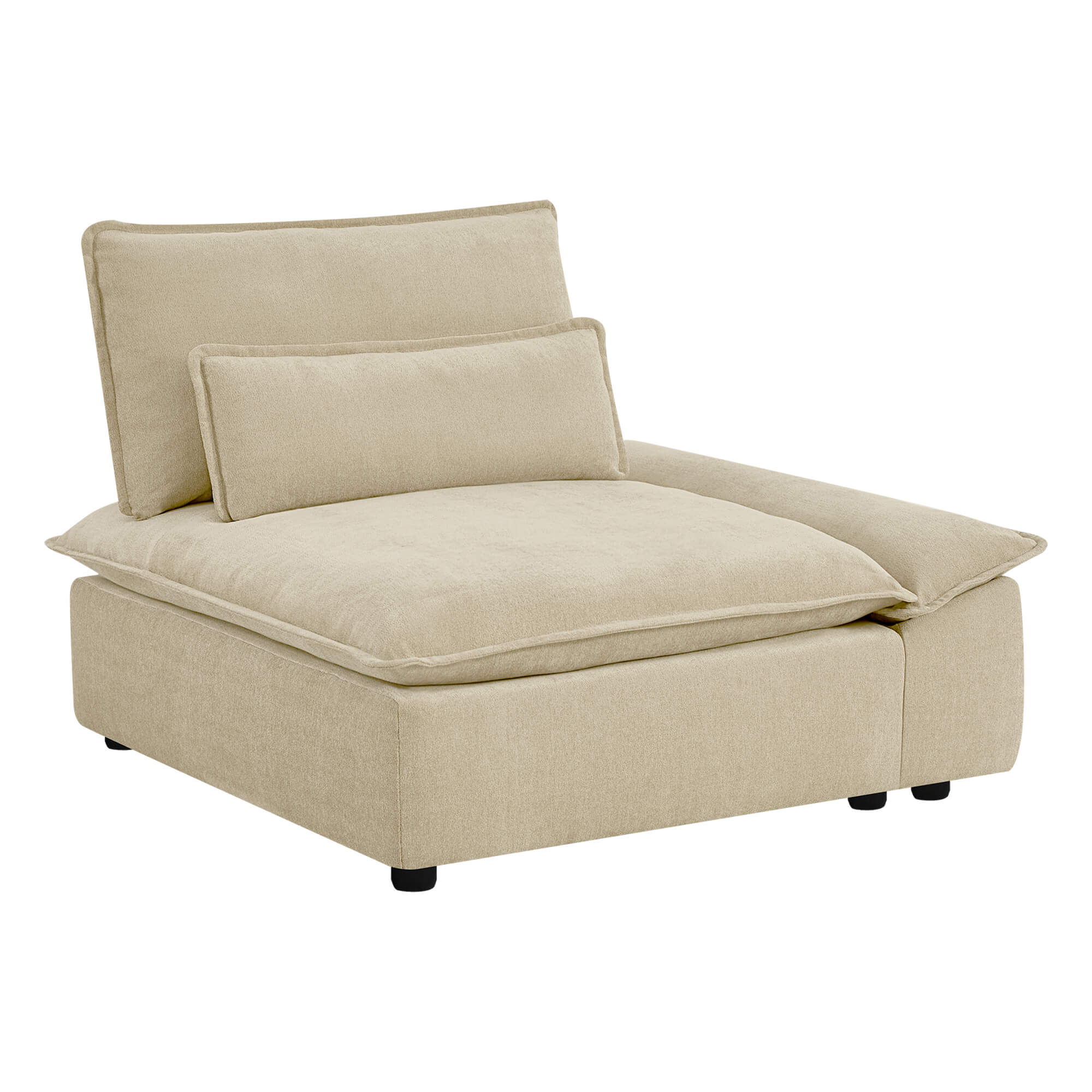 Ace Minimalist Chenille Adjustable Backrest 6-Seater Modular Sofa with Storage Armrest - Image 16