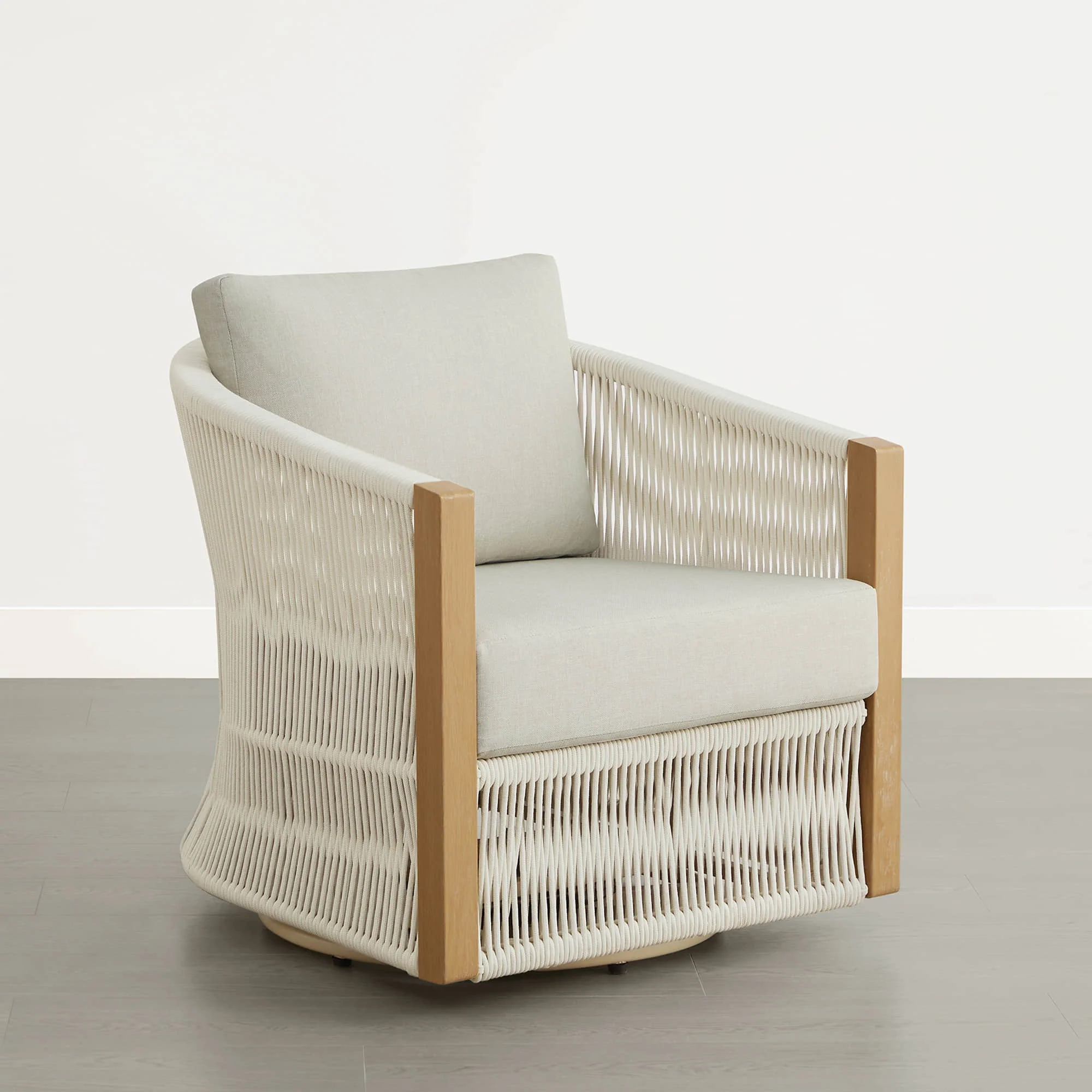 Acker Rope Outdoor Swivel Lounge Chair - Image 6