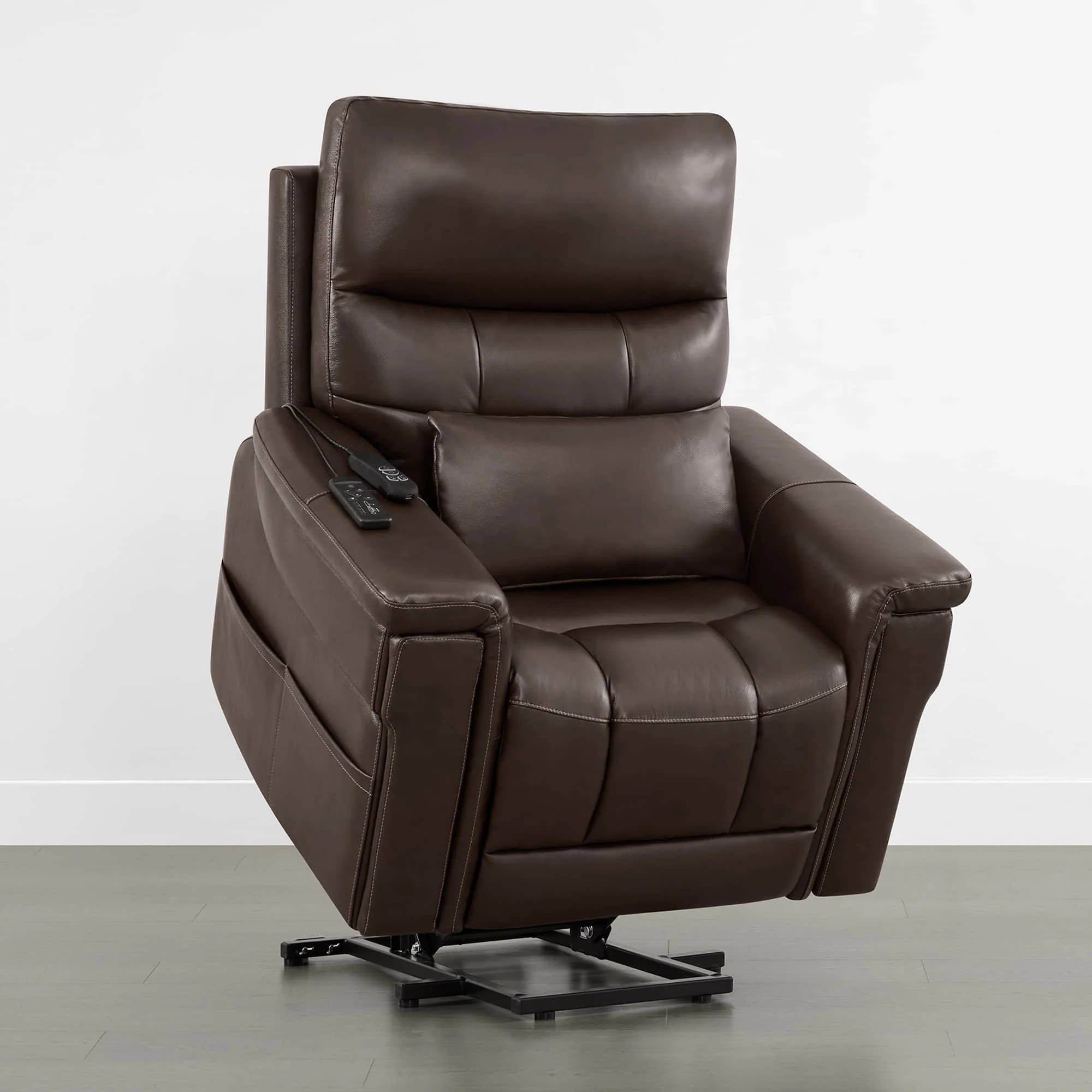 Addy Genuine Leather Lift Assist Power Recliner With Heat Massage - Image 37