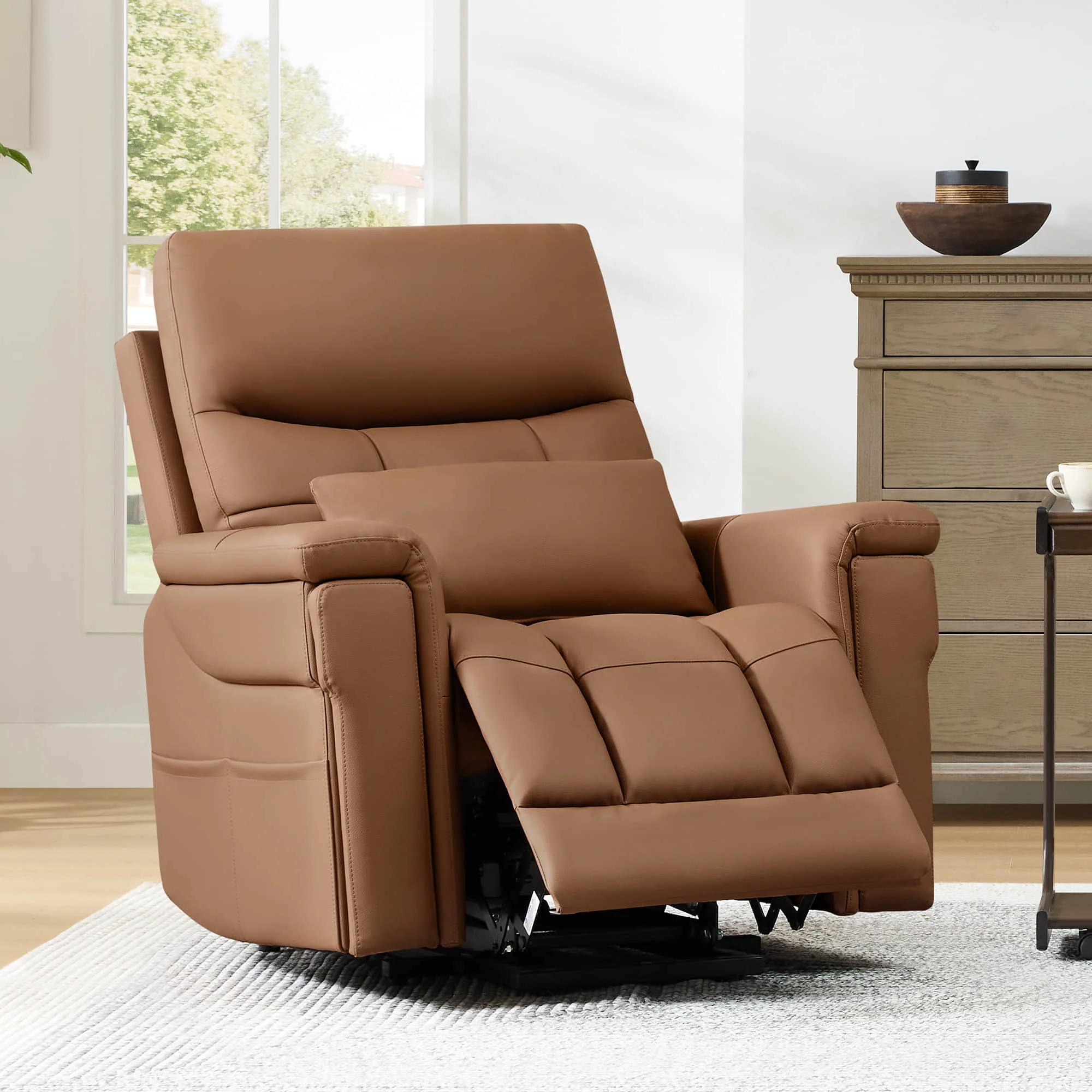 Addy Genuine Leather Lift Assist Power Recliner With Heat Massage - Image 42