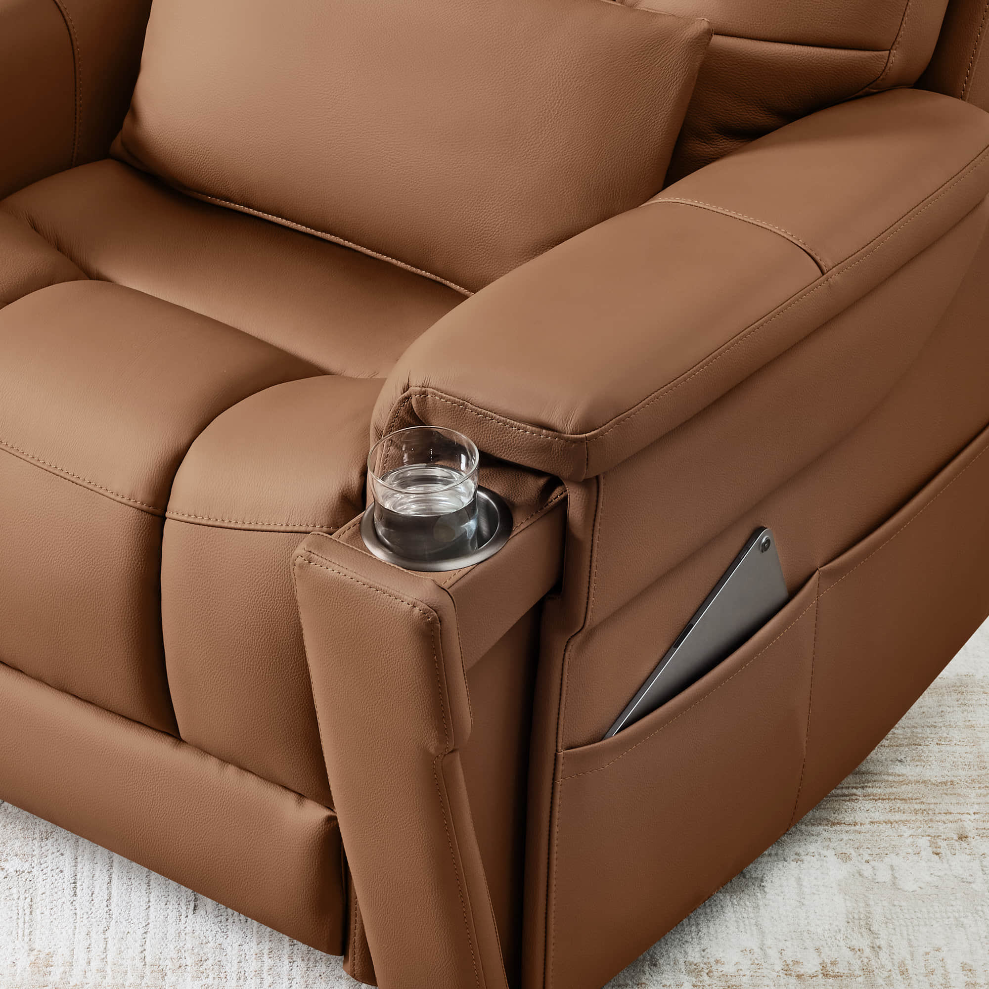 Addy Genuine Leather Lift Assist Power Recliner With Heat Massage - Image 49