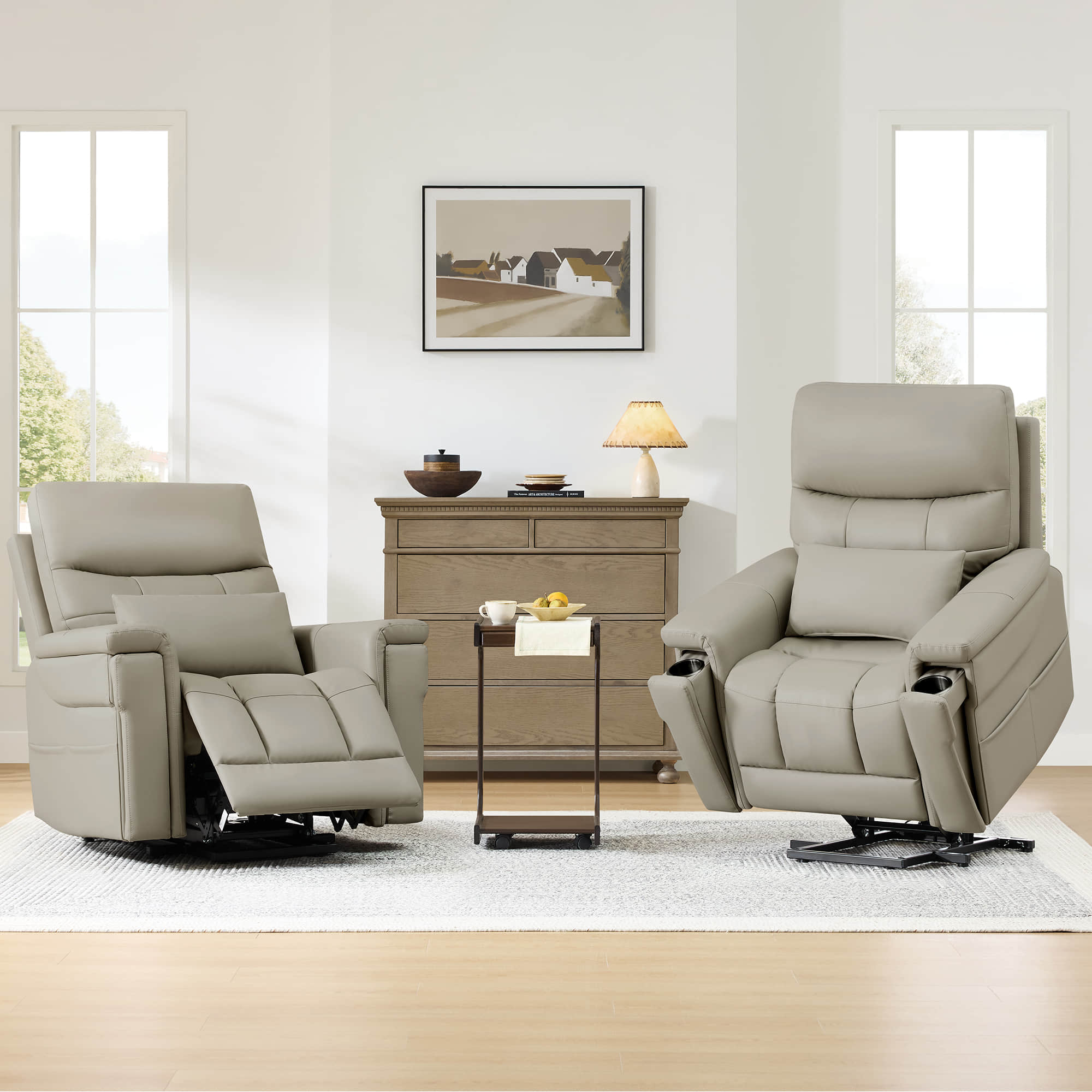 Addy Genuine Leather Lift Assist Power Recliner With Heat Massage - Image 54