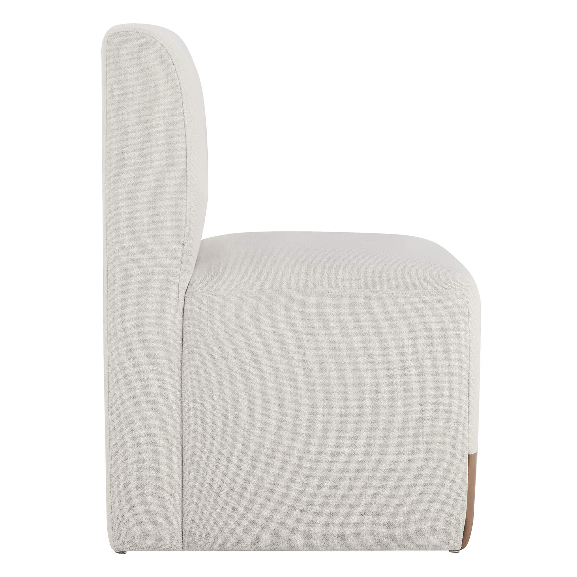 Aida Performance Fabric Rolling Dining Chair With Casters Base - Image 16