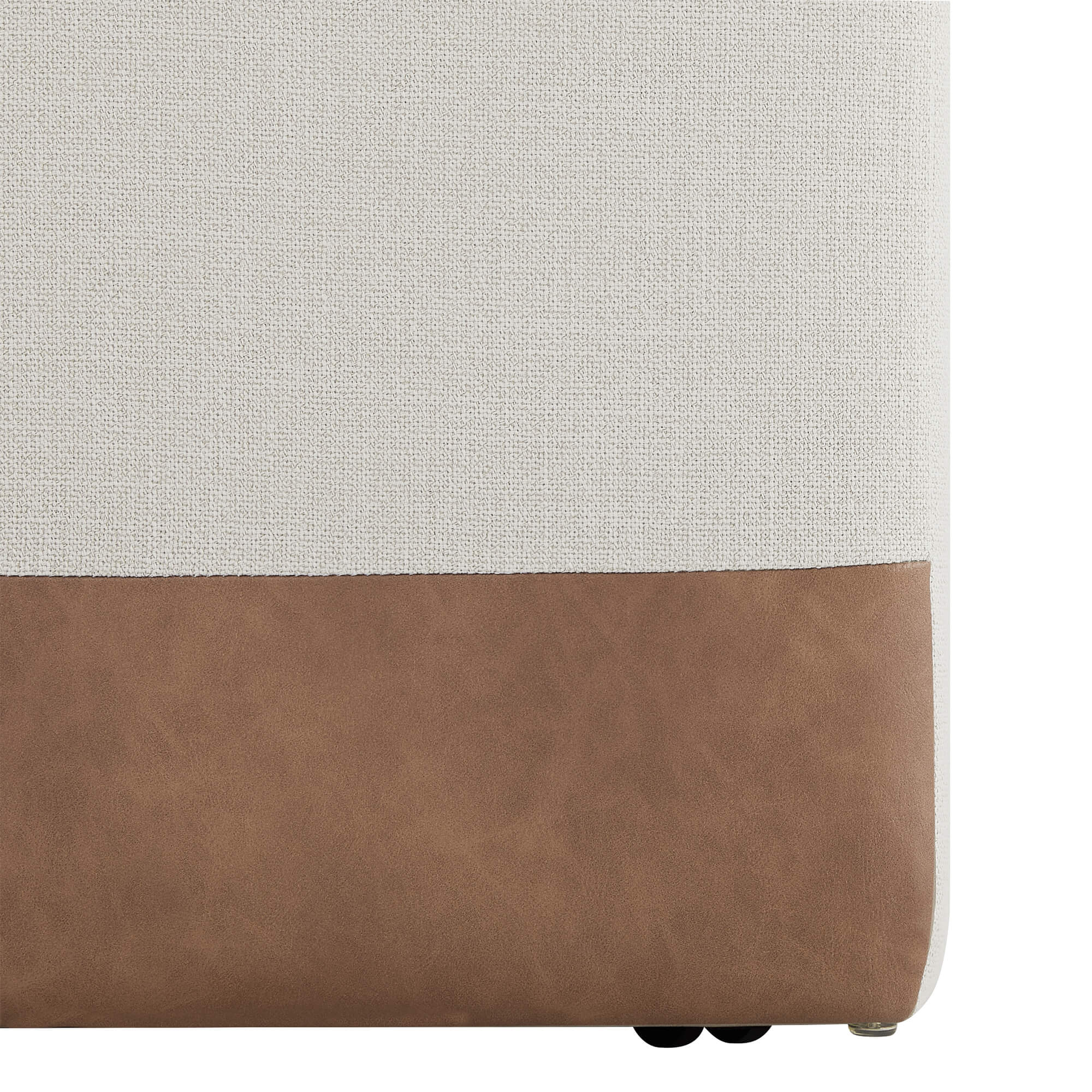 Aida Performance Fabric Rolling Dining Chair With Casters Base - Image 17