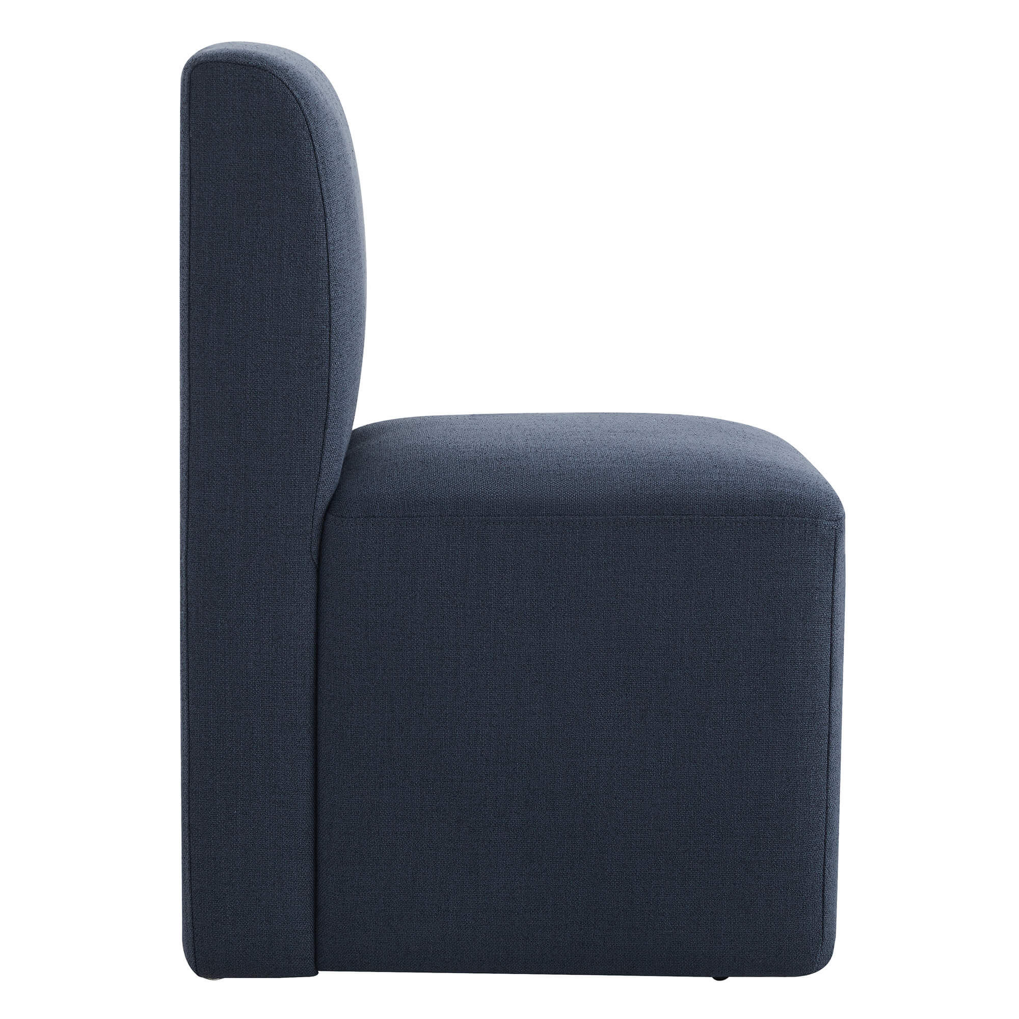 Aida Performance Fabric Rolling Dining Chair With Casters Base - Image 23