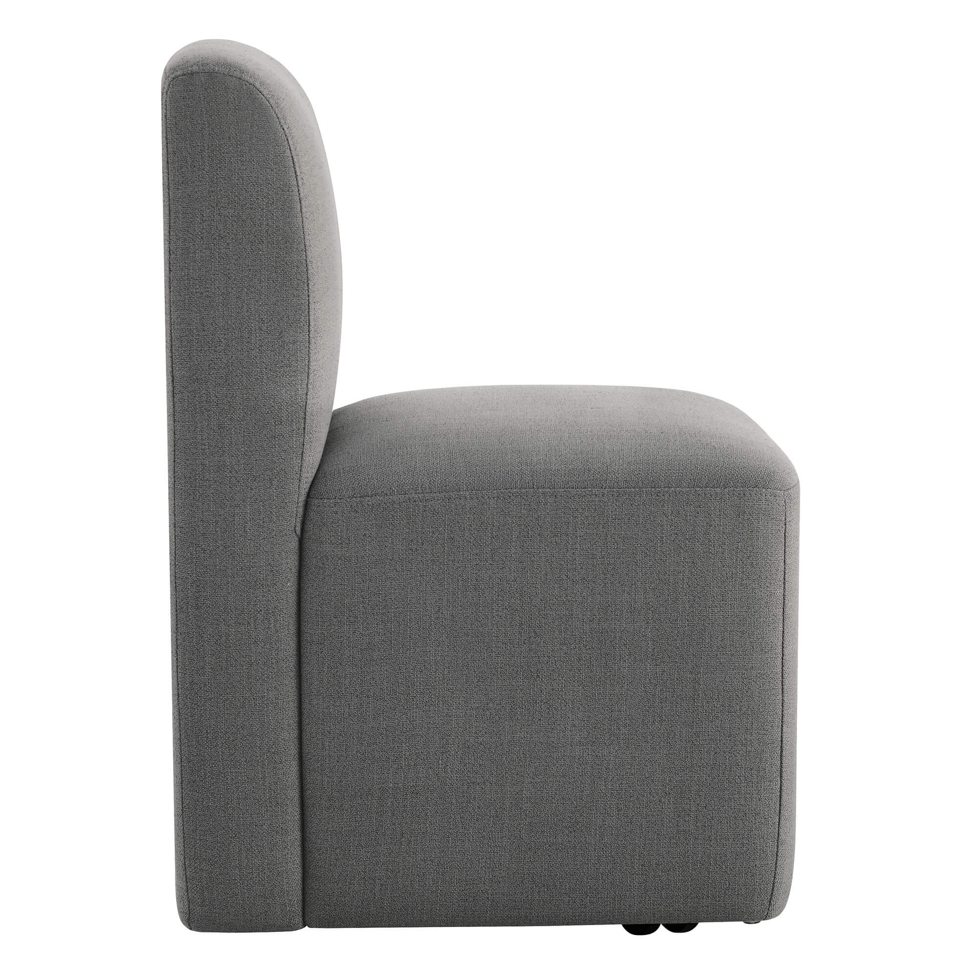 Aida Performance Fabric Rolling Dining Chair With Casters Base - Image 40