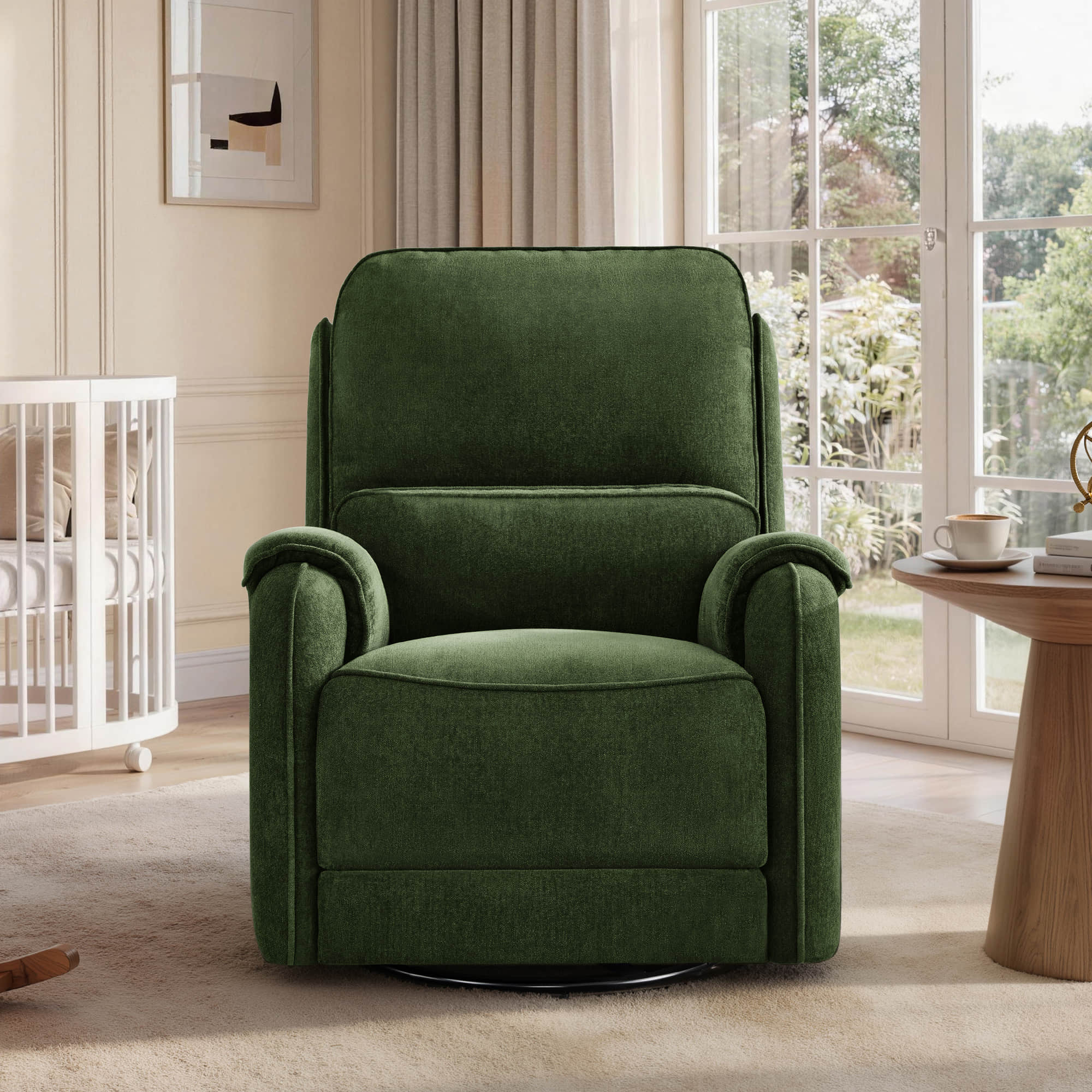 Alicia Power Swivel Nursery Glider Recliner with Nightlight - Image 14