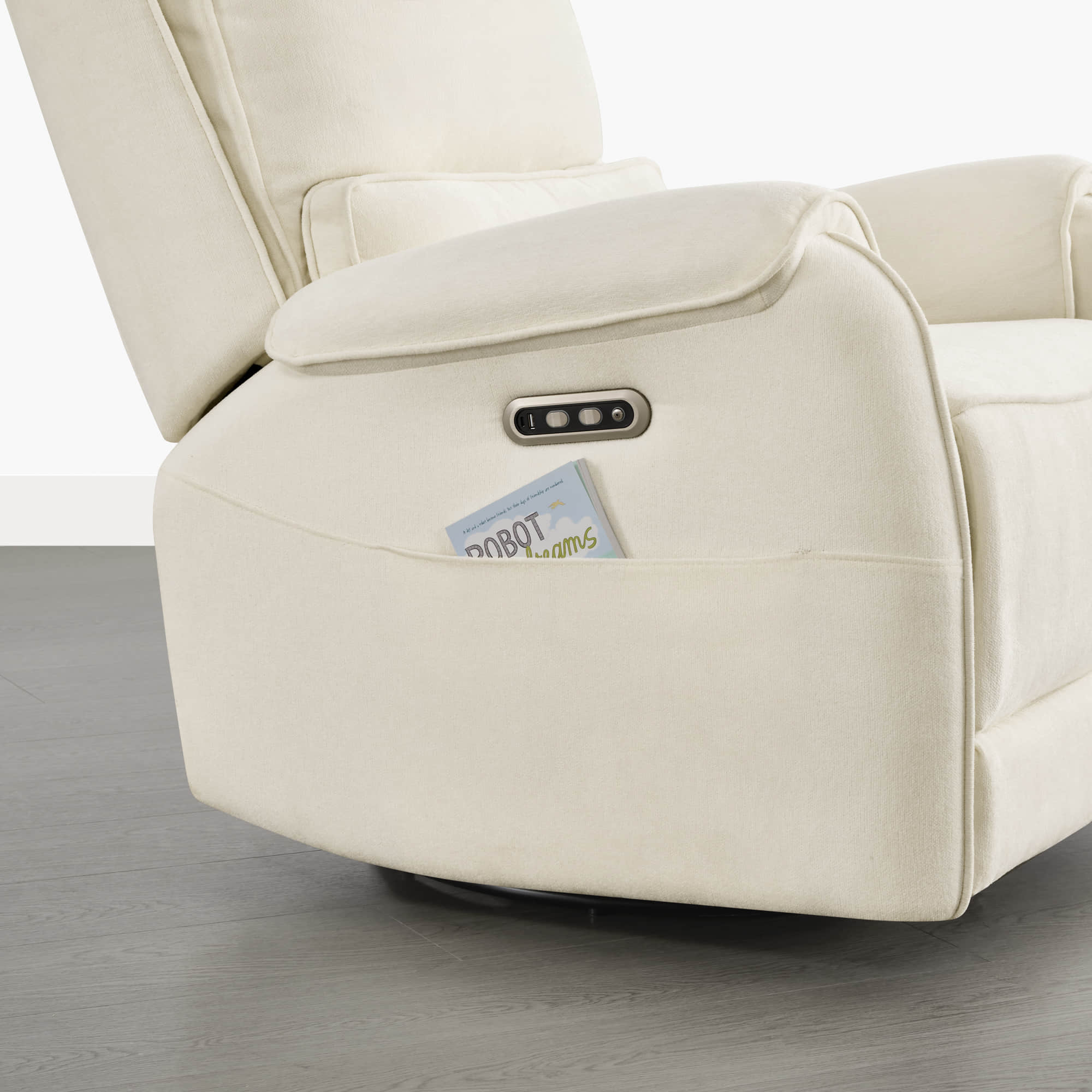 Alicia Power Swivel Nursery Glider Recliner with Nightlight - Image 28